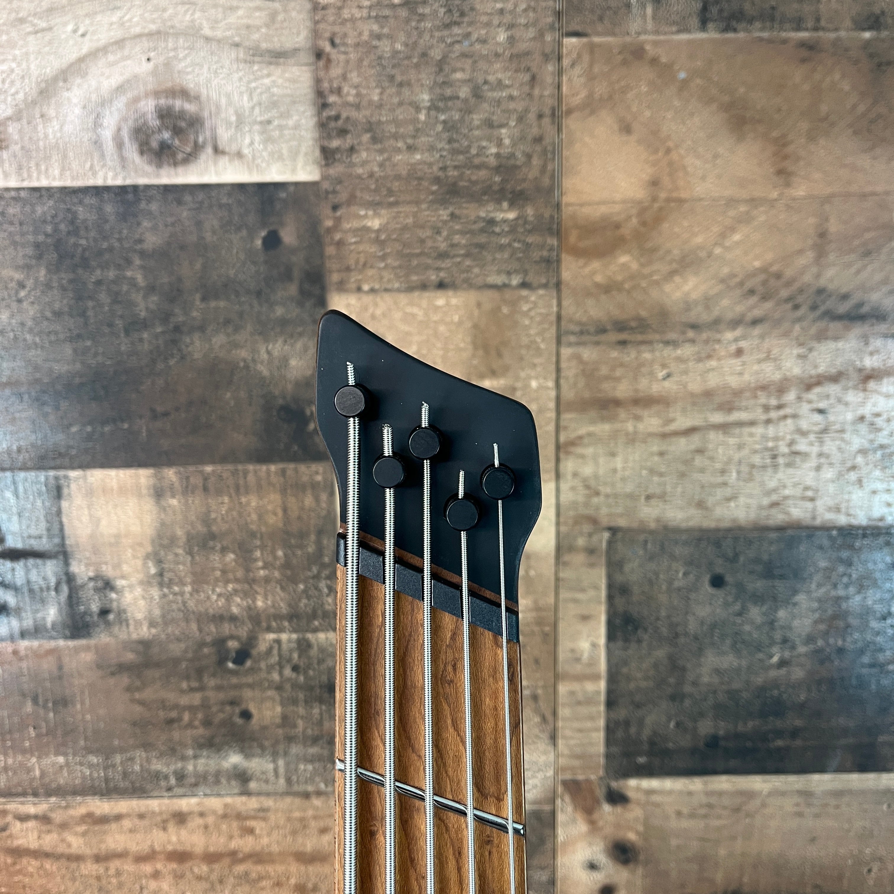 Bass Workshop EHB1005MS Bass Guitar - Black Flat, 821