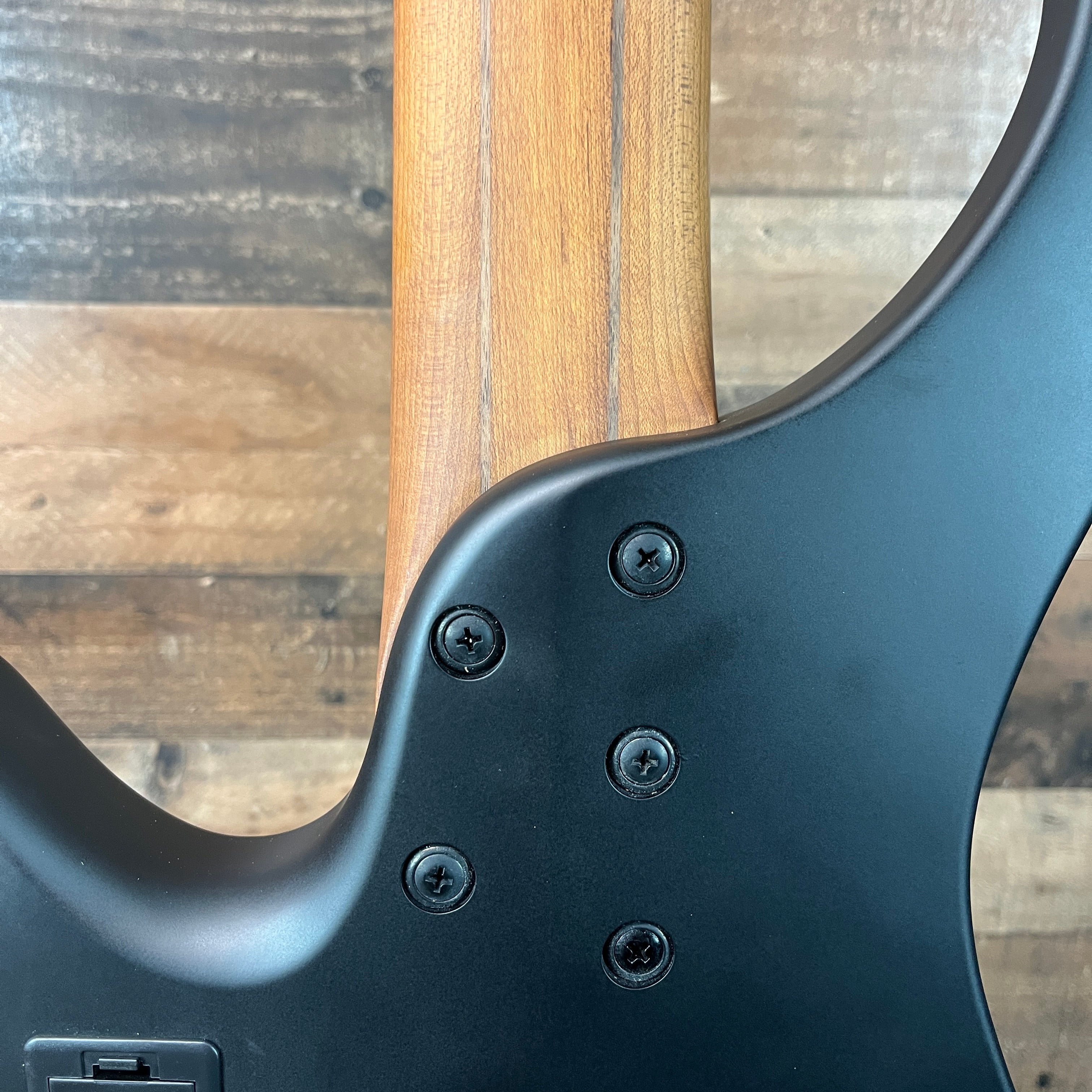 Bass Workshop EHB1005MS Bass Guitar - Black Flat, 821