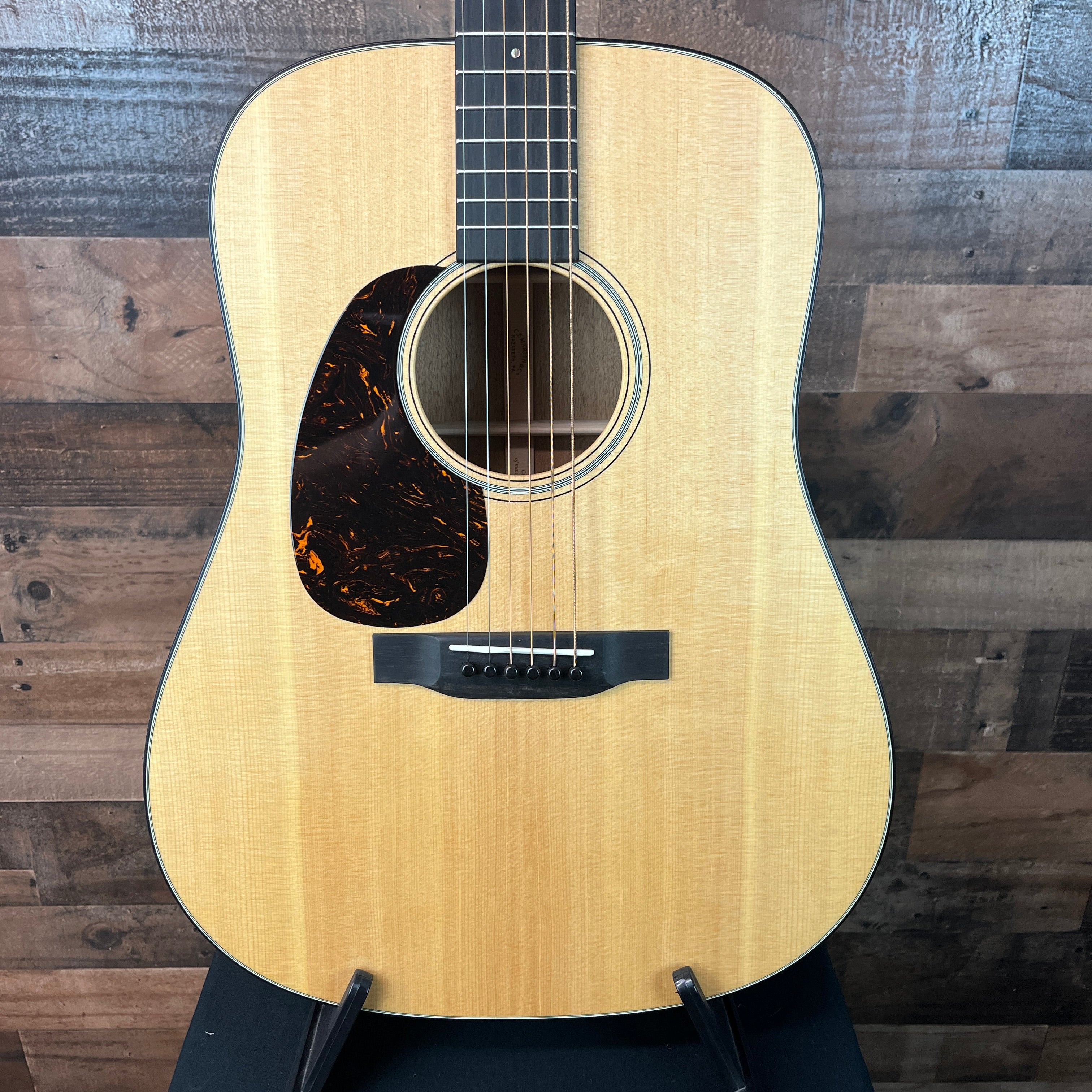 Martin D-18 Satin Standard Series Left Handed Acoustic Guitar - Satin Natural with Aging Toner, 366