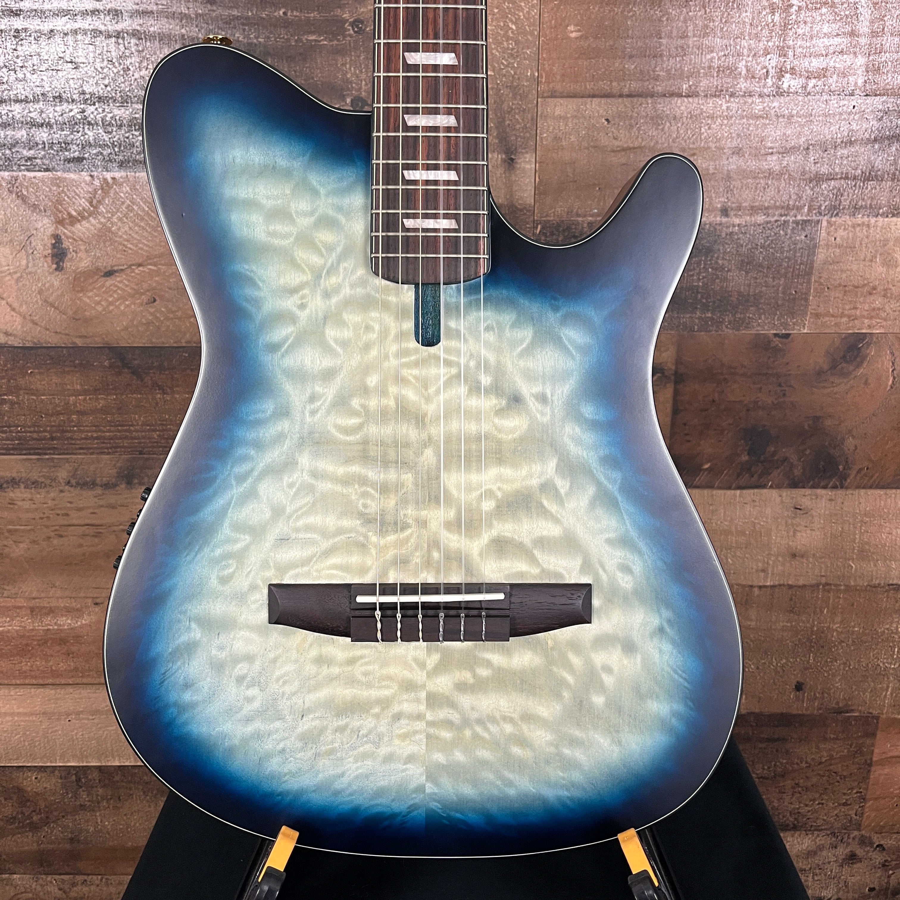 Ibanez FRH20 Thinline Nylon-string Acoustic-electric Guitar - Cosmic Blue Starburst Low Gloss, 172