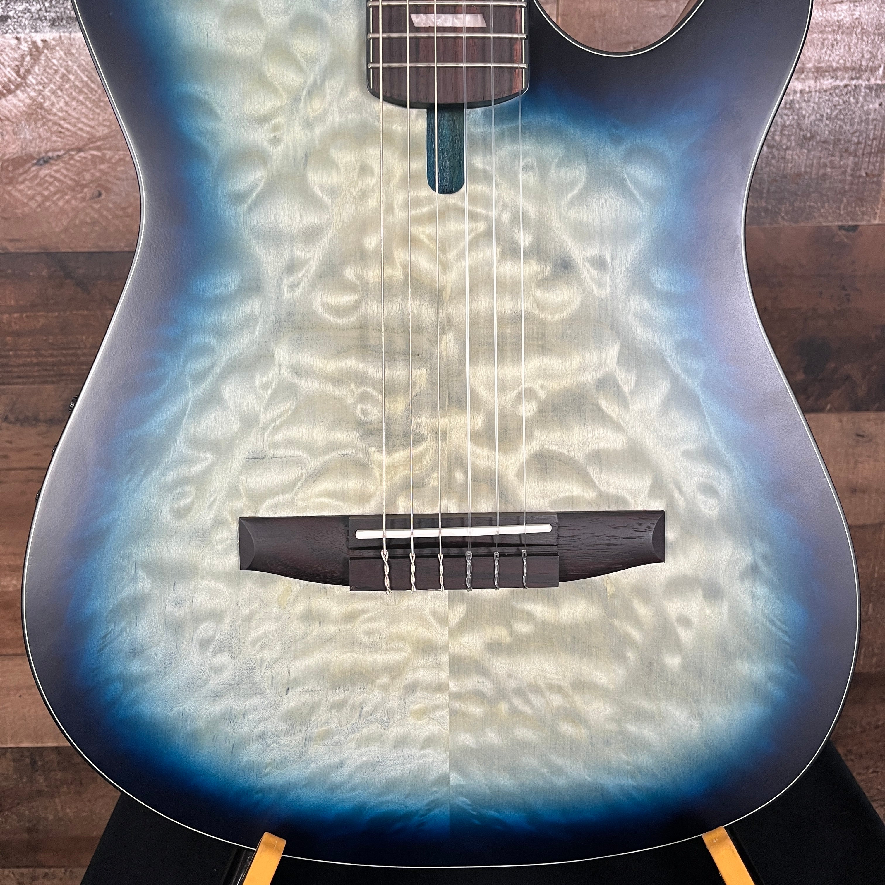 Ibanez FRH20 Thinline Nylon-string Acoustic-electric Guitar - Cosmic Blue Starburst Low Gloss, 172