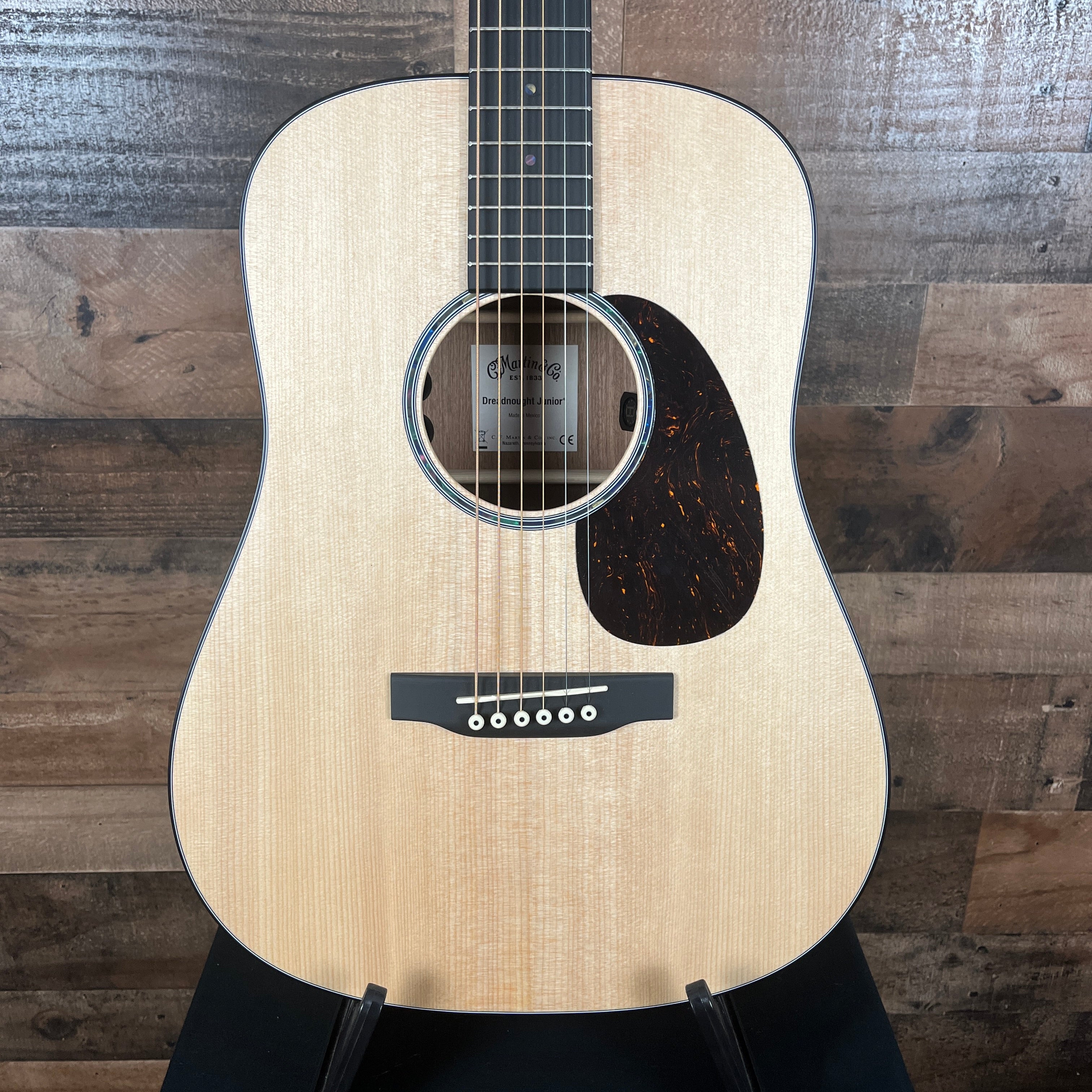 Martin D Jr-E Acoustic-electric Guitar, Natural, Soft Case, 701