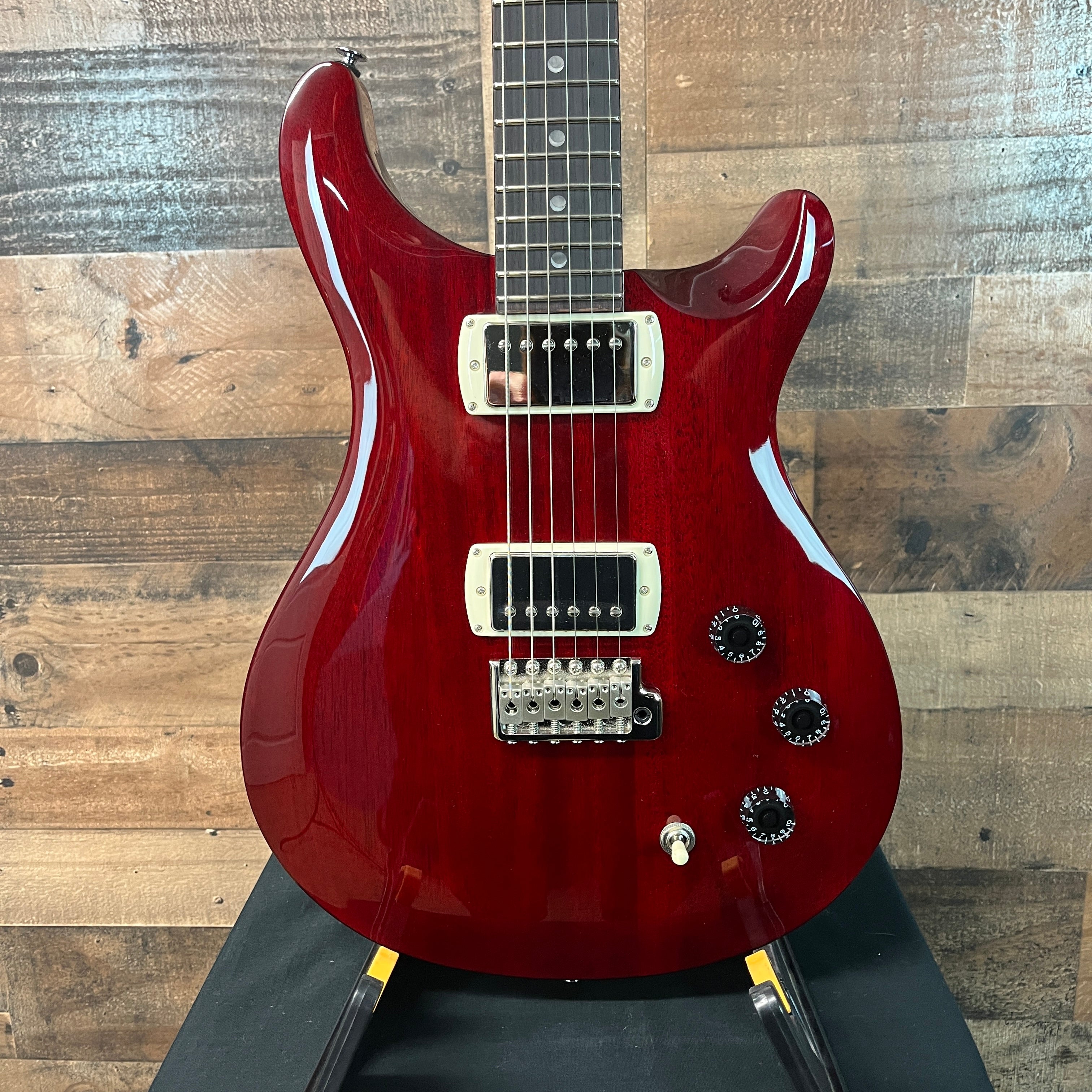 PRS SE DGT David Grissom Electric Guitar, Vintage Cherry, Gig Bag, 550