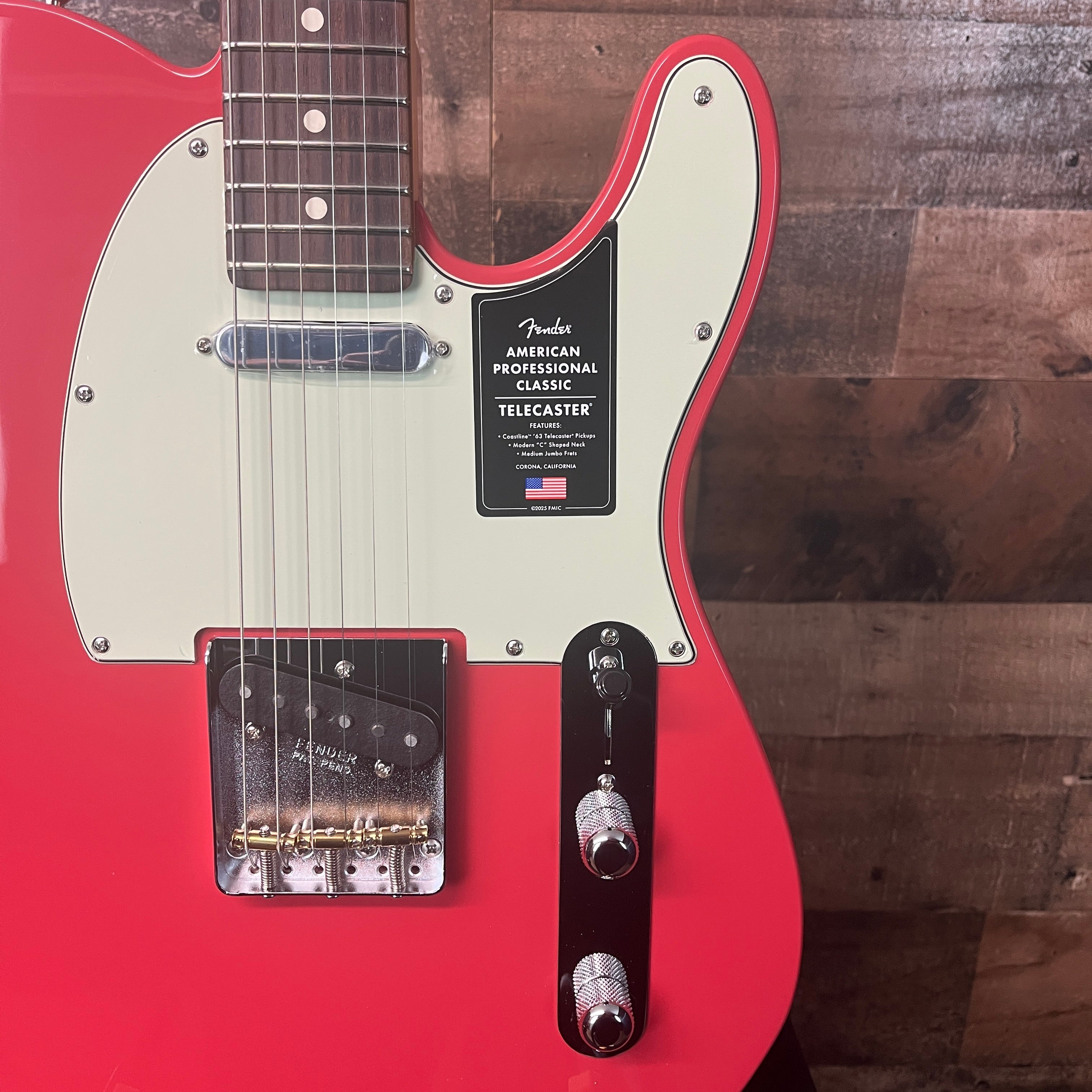 ギター Fender Telecaster Fender American Professional Classic Telecaster Faded Dakota Red