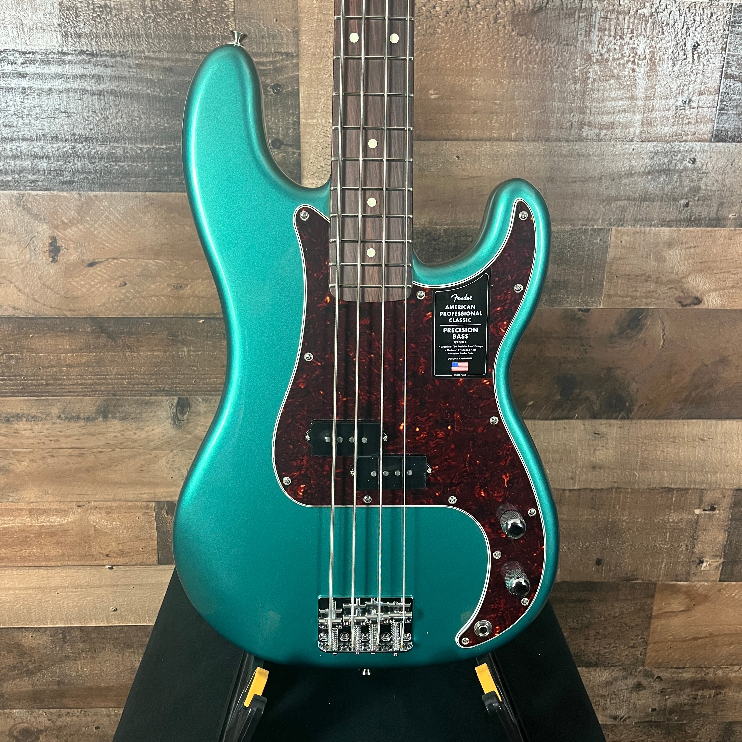 Fender American Professional Classic Precision Bass, Faded Sherwood Green Metallic, Gig Bag, 882