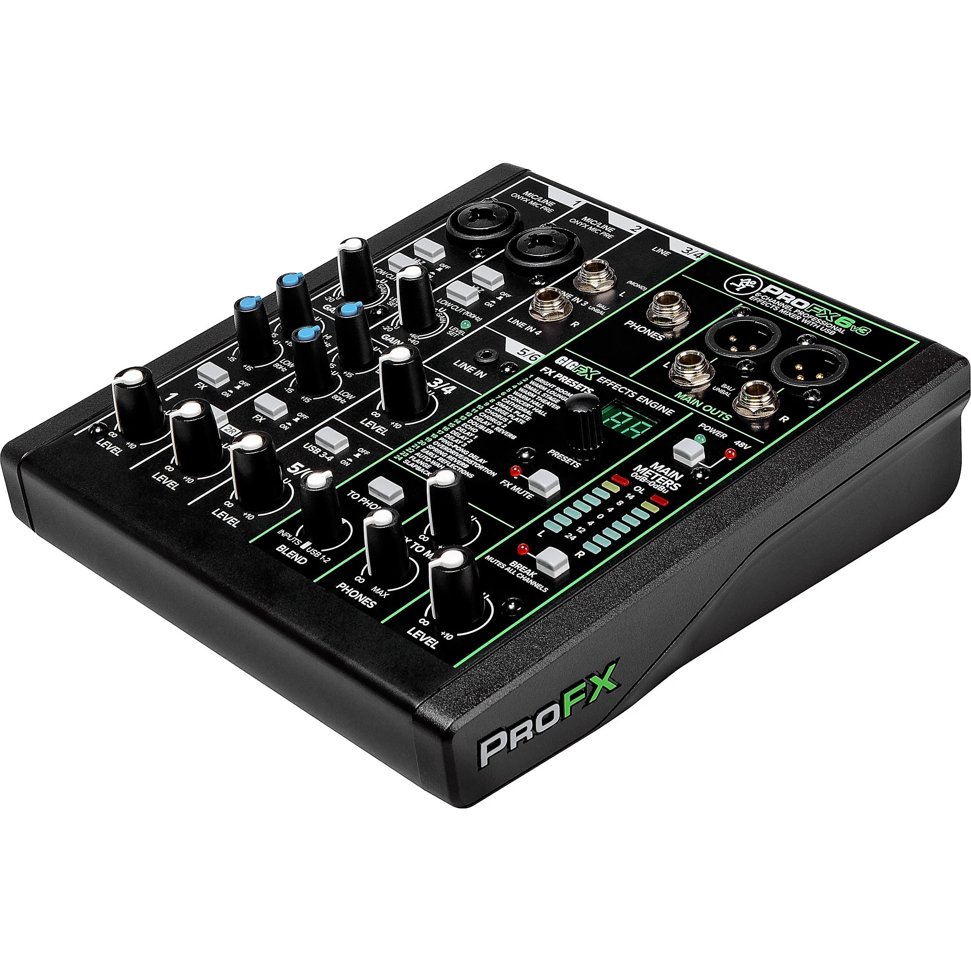 Mackie ProFX6v3 6-channel Mixer with USB and Effects