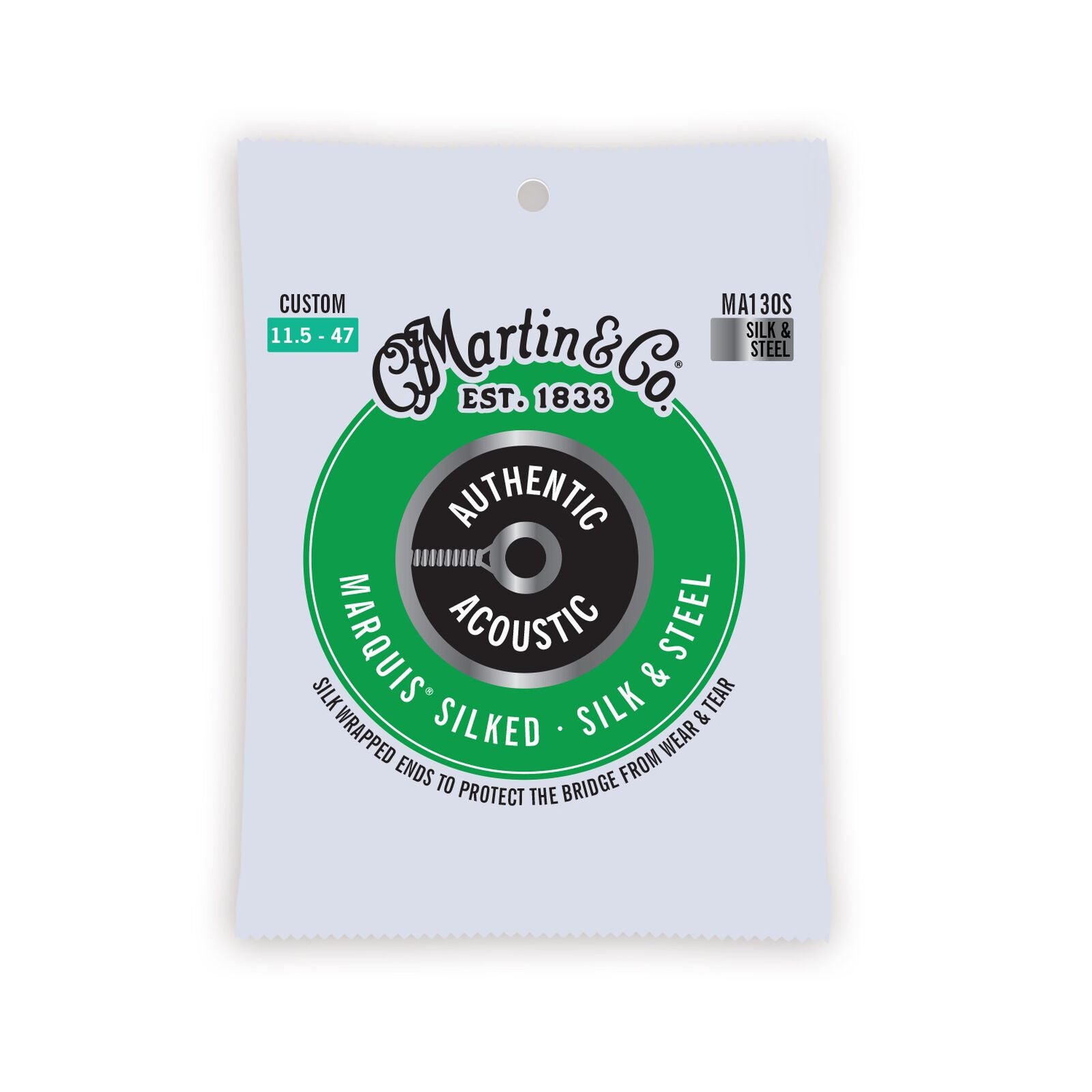 Martin -  Authentic Acoustic Marquis® Silked Guitar Strings Silk & Steel 11.5-47 MA130S