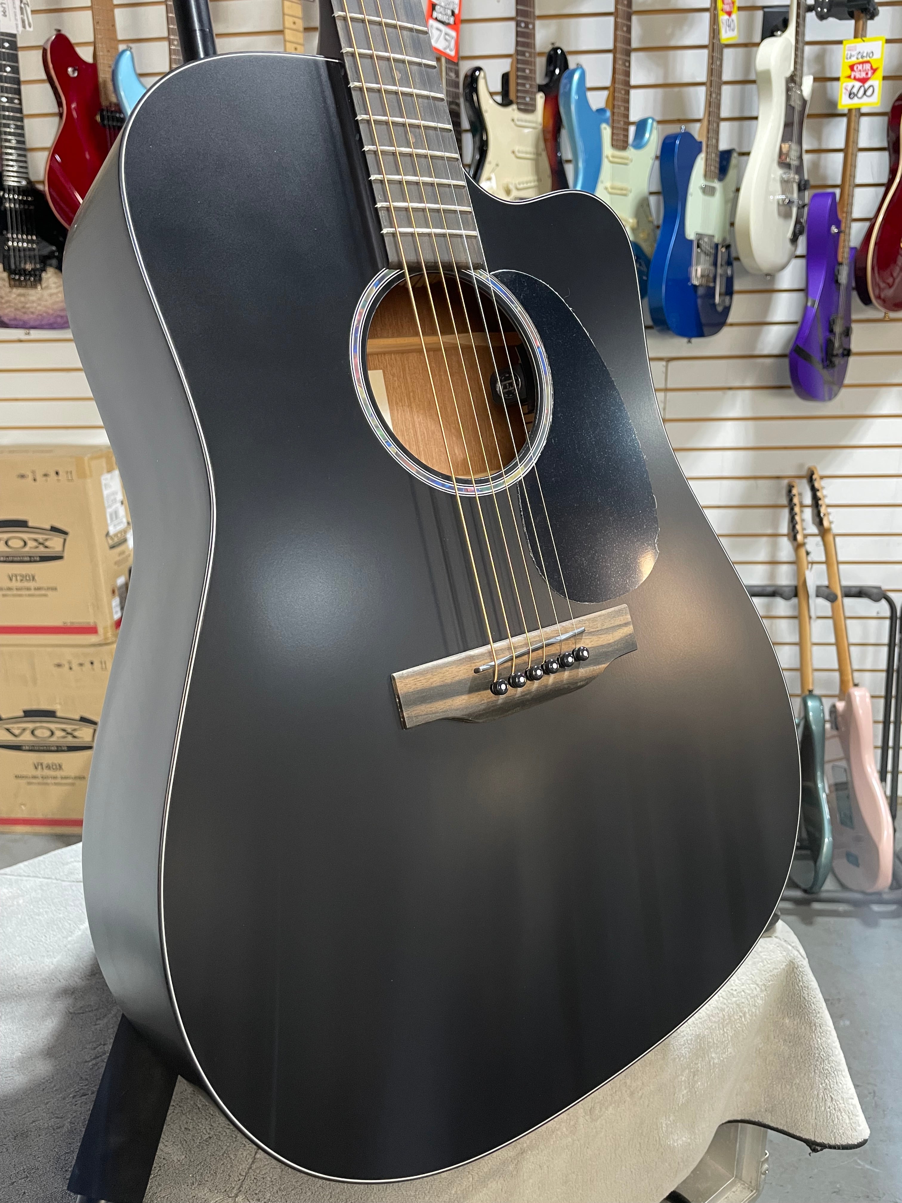Martin Road Series DC-10E Modern Black Acoustic-electric Guitar - Black & PLEK*D