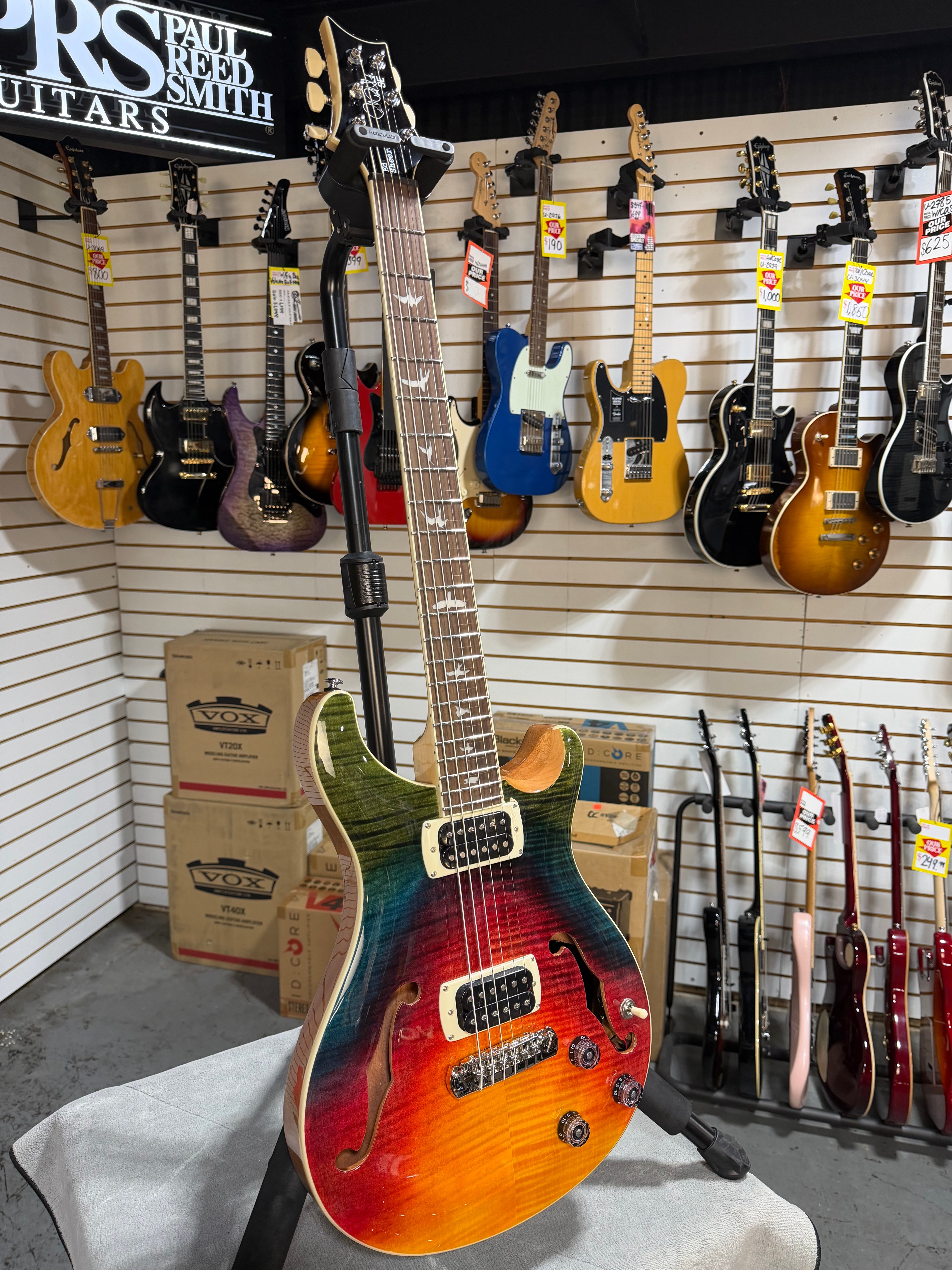 PRS SE Ed Sheeran Signature Hollowbody I Piezo Baritone Kaleidoscope