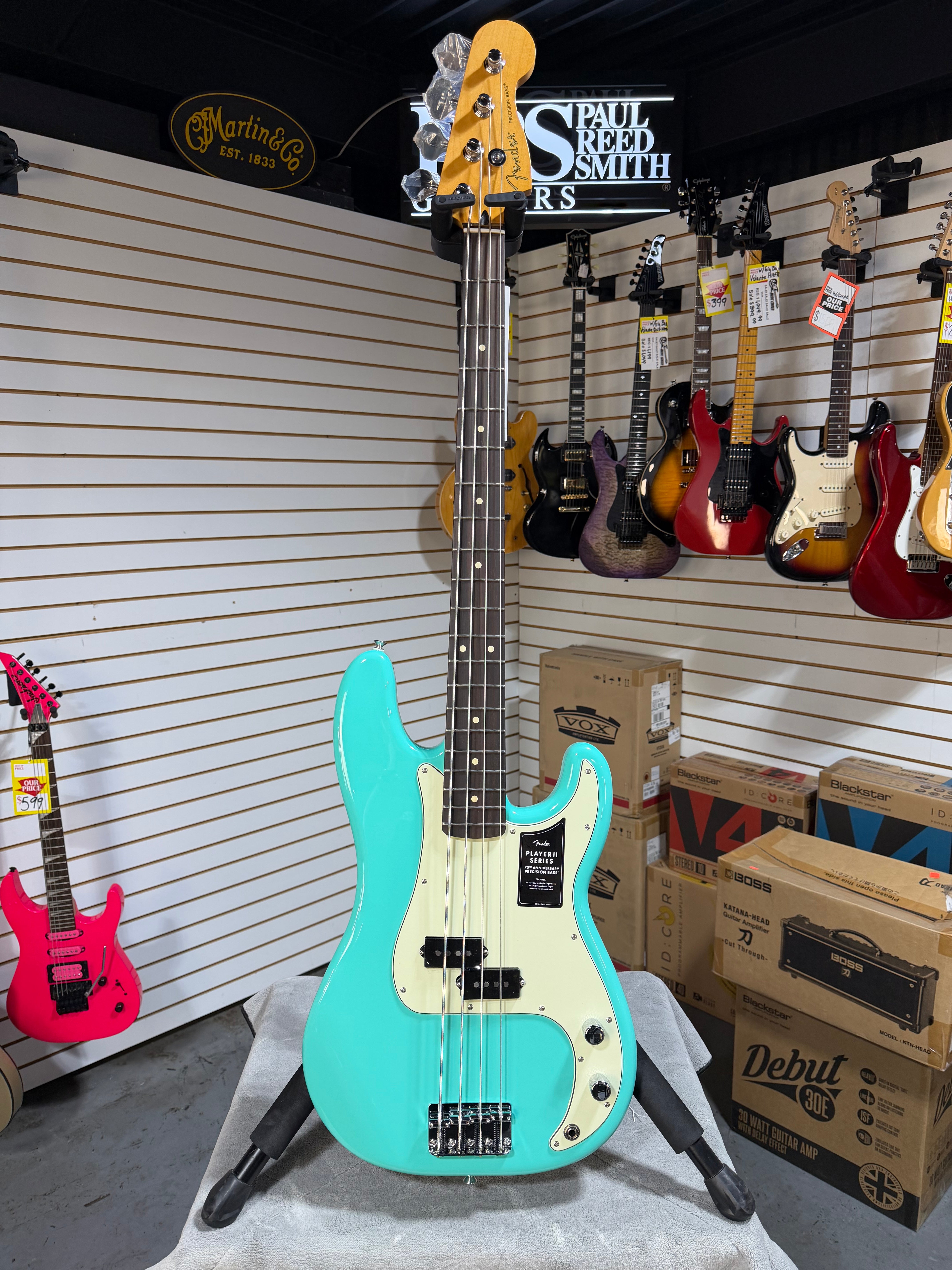 Fender 75th Anniversary Player II Precision Bass Seafoam Green