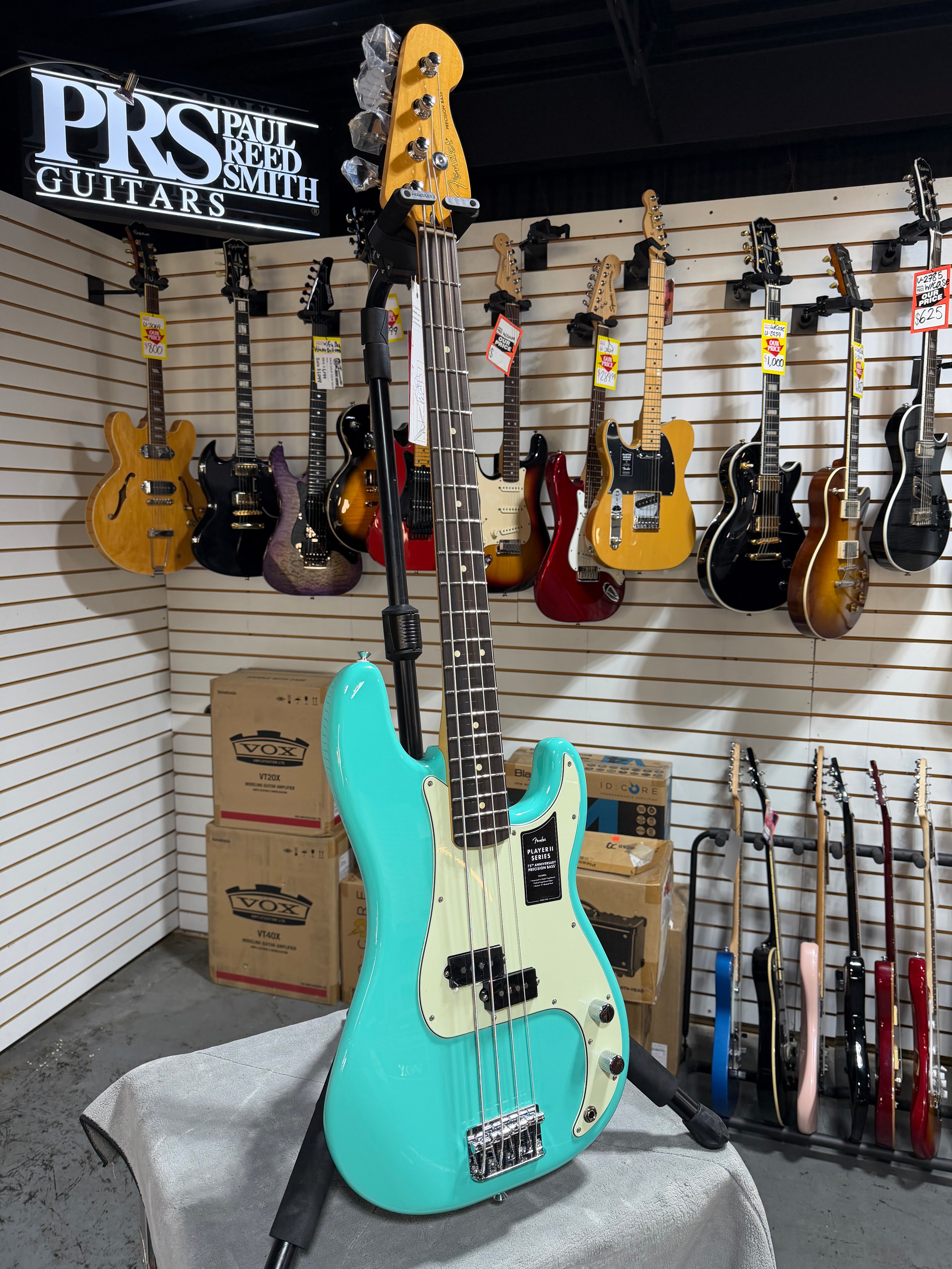 Fender 75th Anniversary Player II Precision Bass Seafoam Green