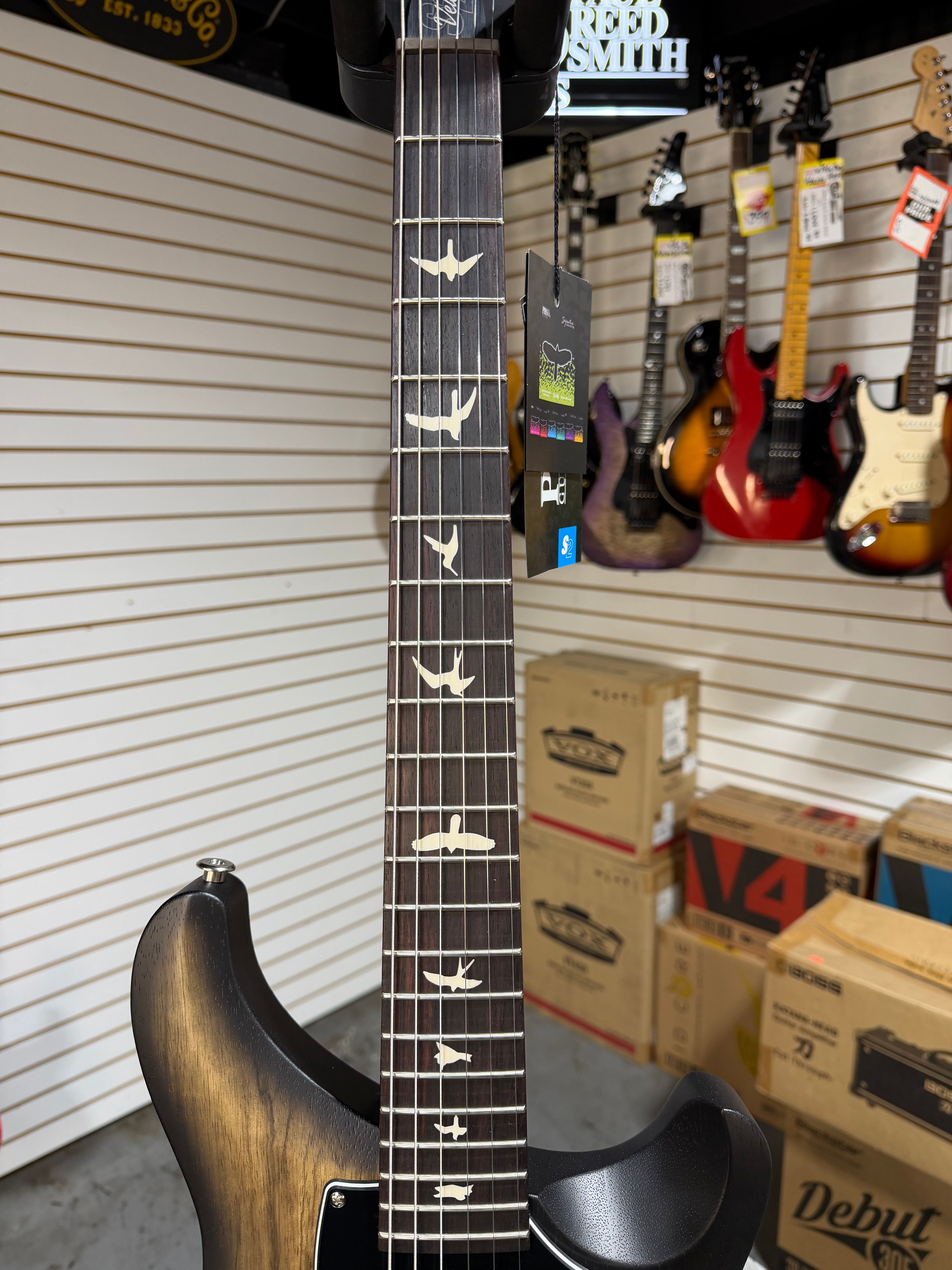 PRS S2 Vela Black Limba Natural Smokeburst