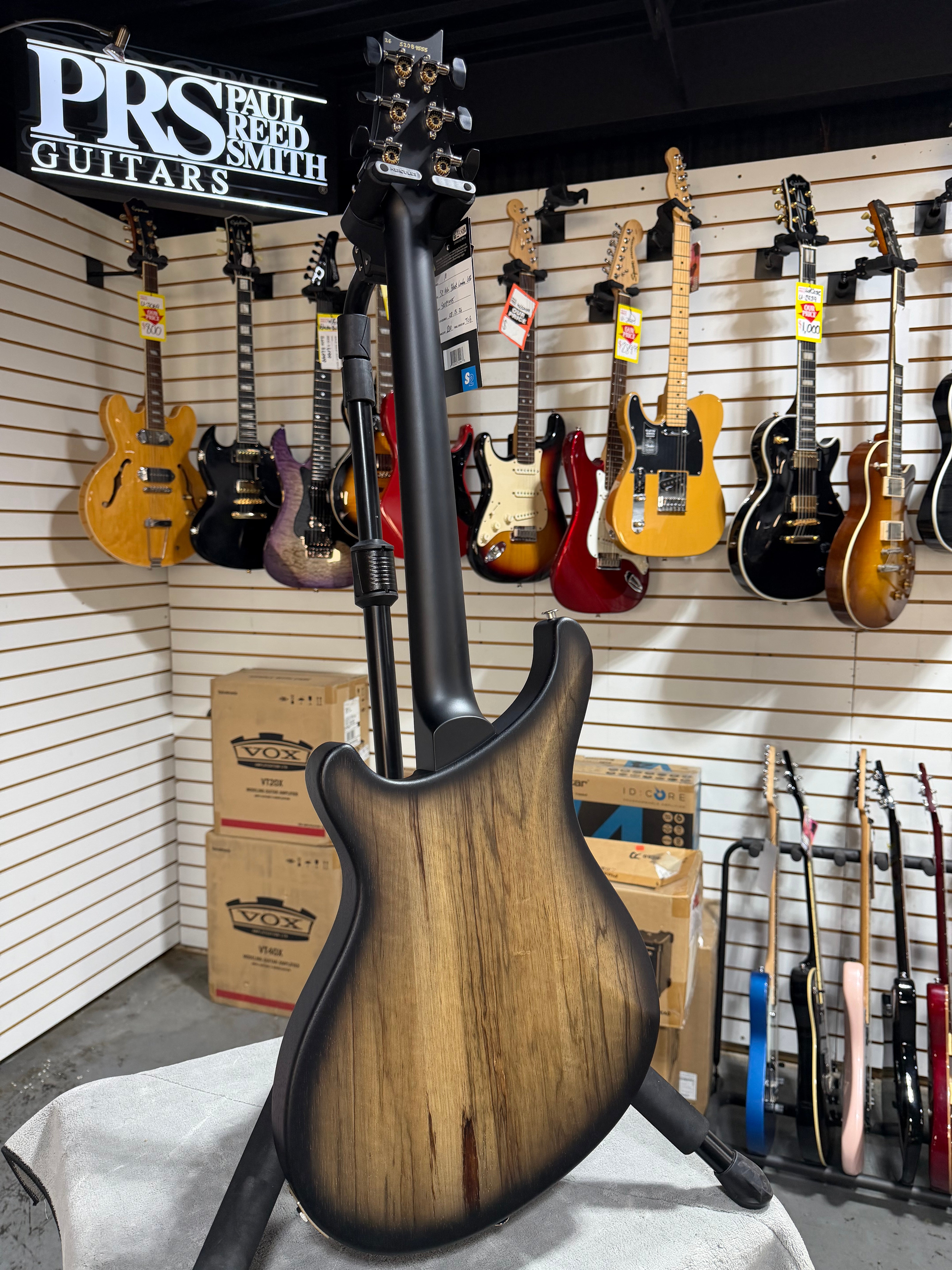 PRS S2 Vela Black Limba Natural Smokeburst