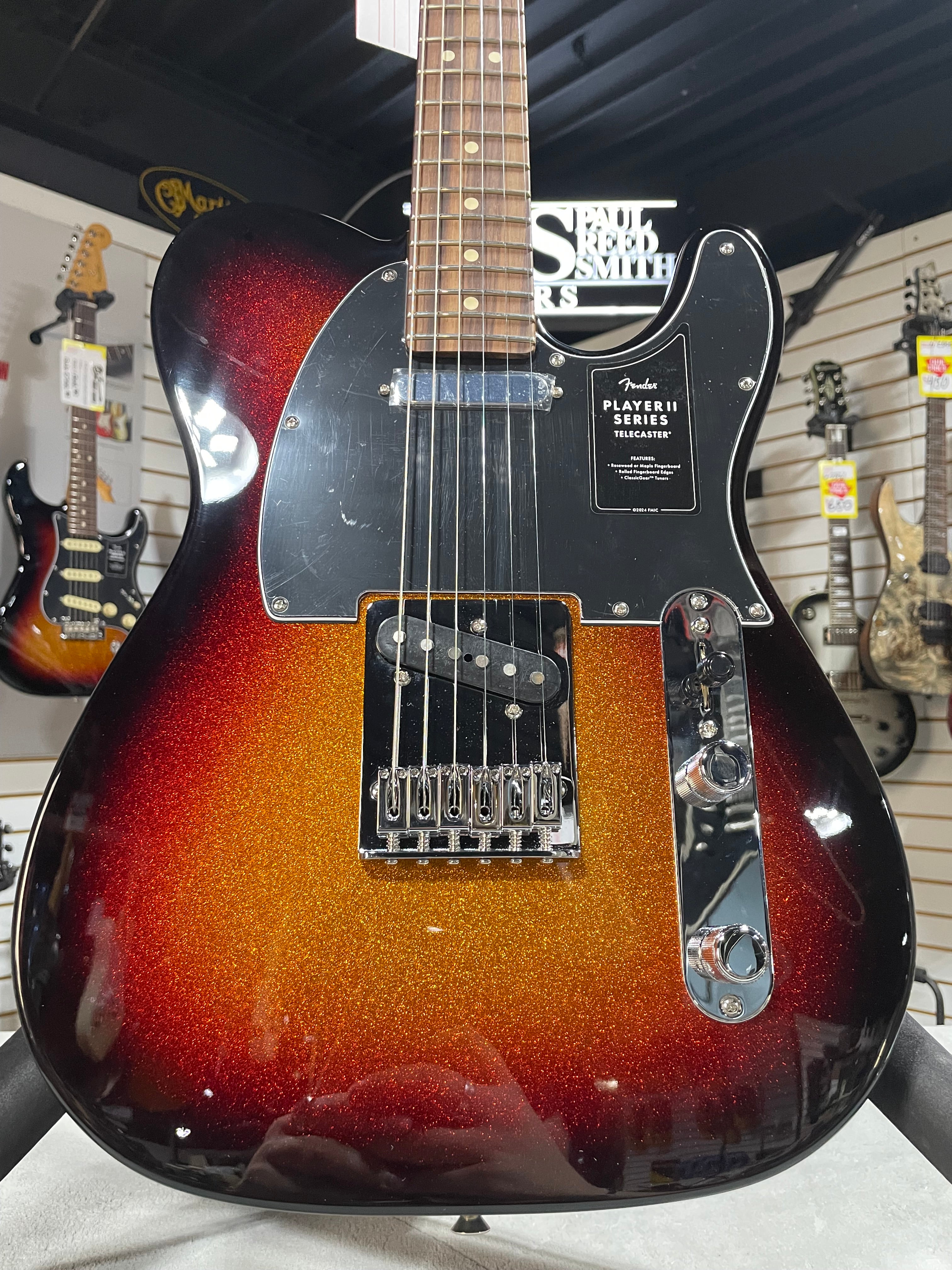 Player II Telecaster Electric Guitar - Limited-edition Sparkle 3-color Sunburst #846 GET PLEK'D!