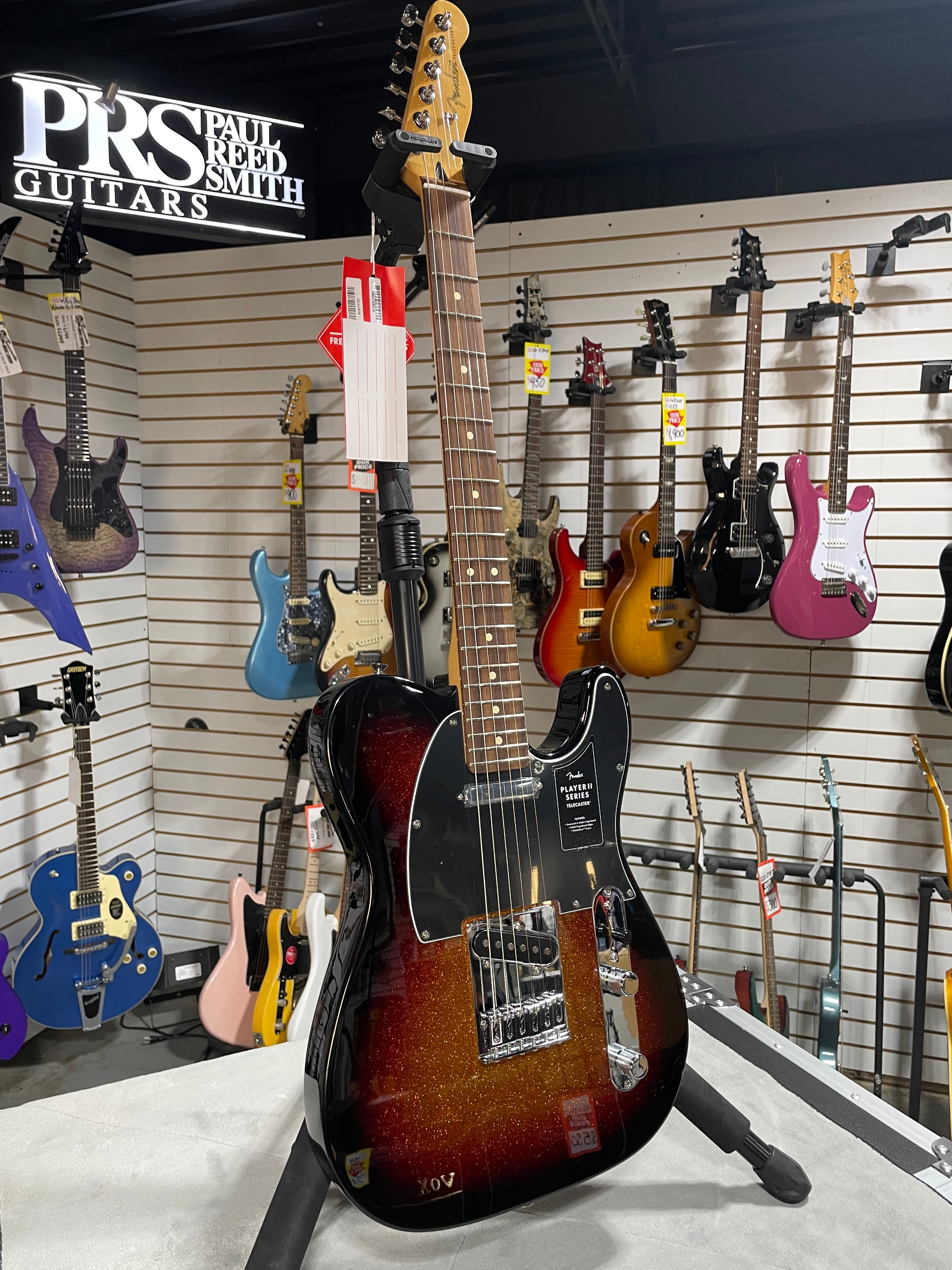 Player II Telecaster Electric Guitar - Limited-edition Sparkle 3-color Sunburst #846 GET PLEK'D!