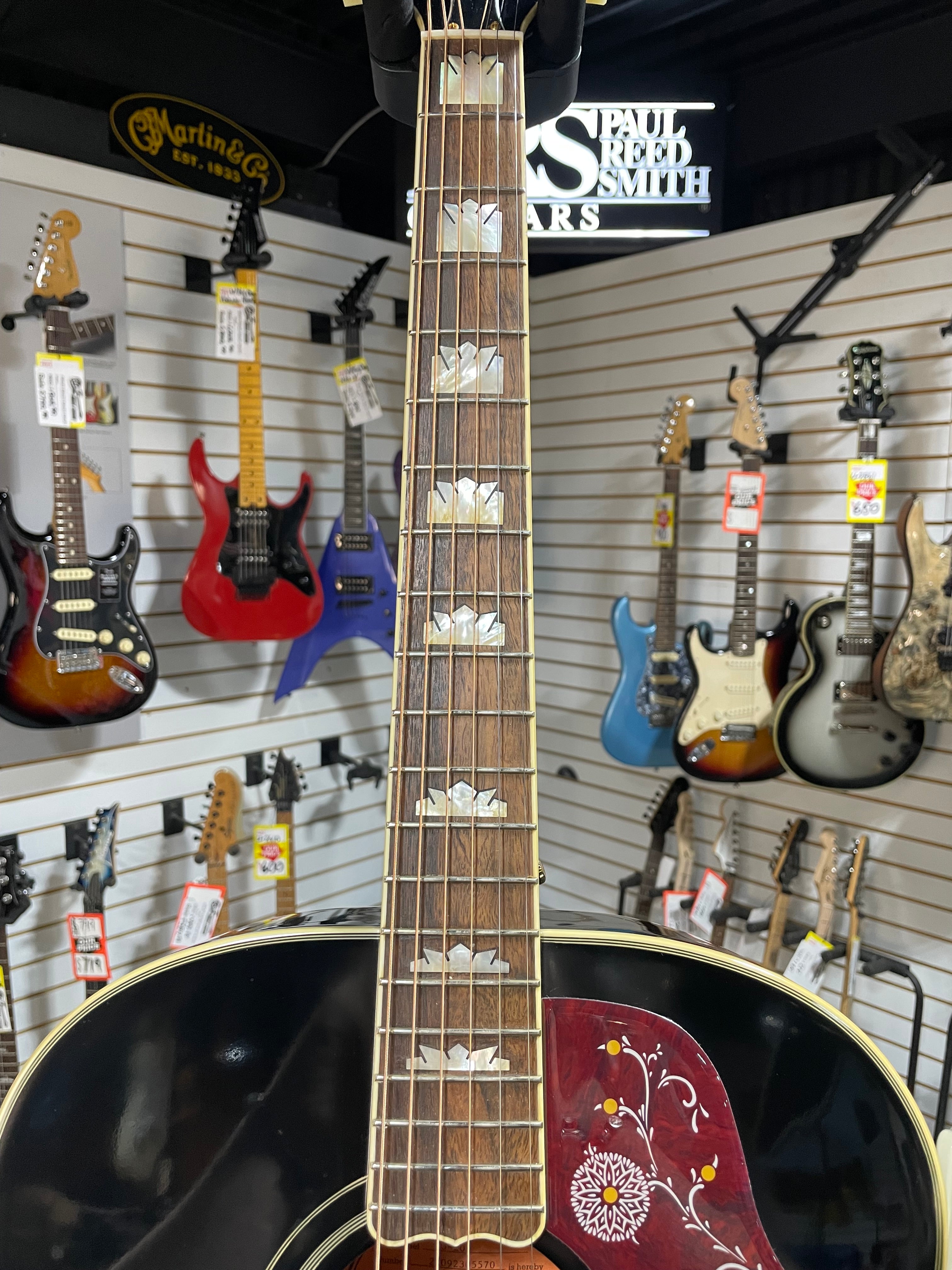 Epiphone J-200 Acoustic Guitar - Aged Vintage Sunburst Gloss w/OHSC & PLEK*D #570