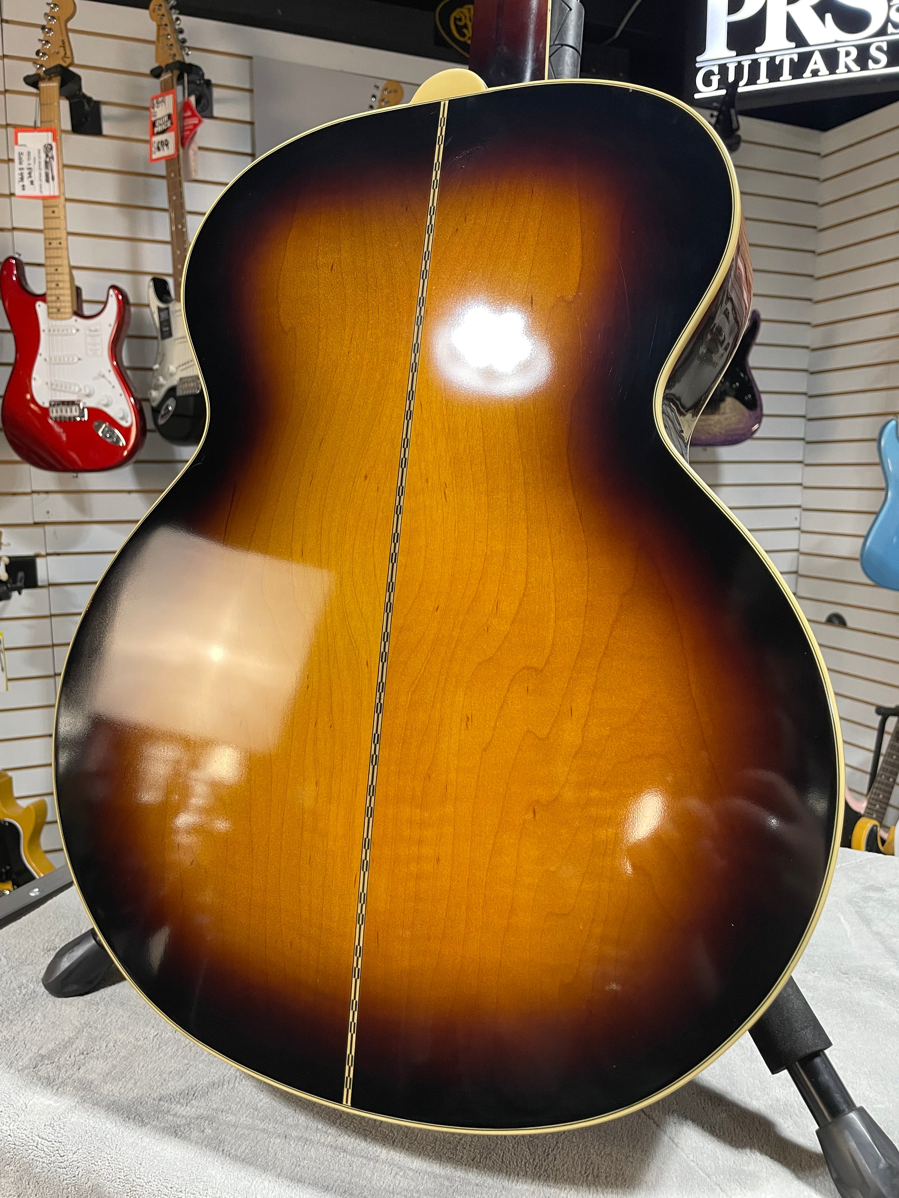 Epiphone J-200 Acoustic Guitar - Aged Vintage Sunburst Gloss w/OHSC & PLEK*D #570