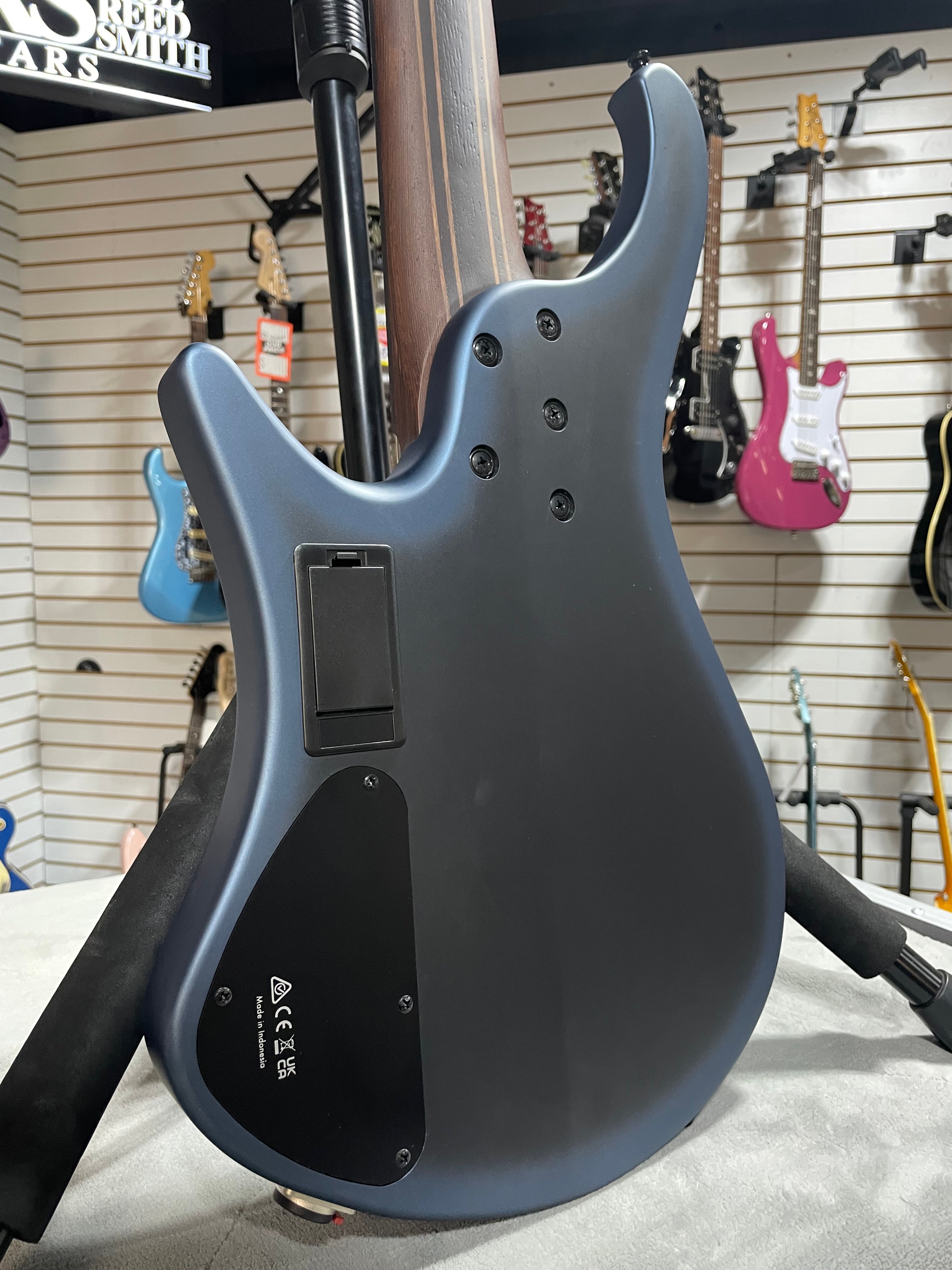 Bass Workshop EHB5MSBSP 5-string Multi-scale Bass Guitar - Midnight Arctic Ocean Matte #997