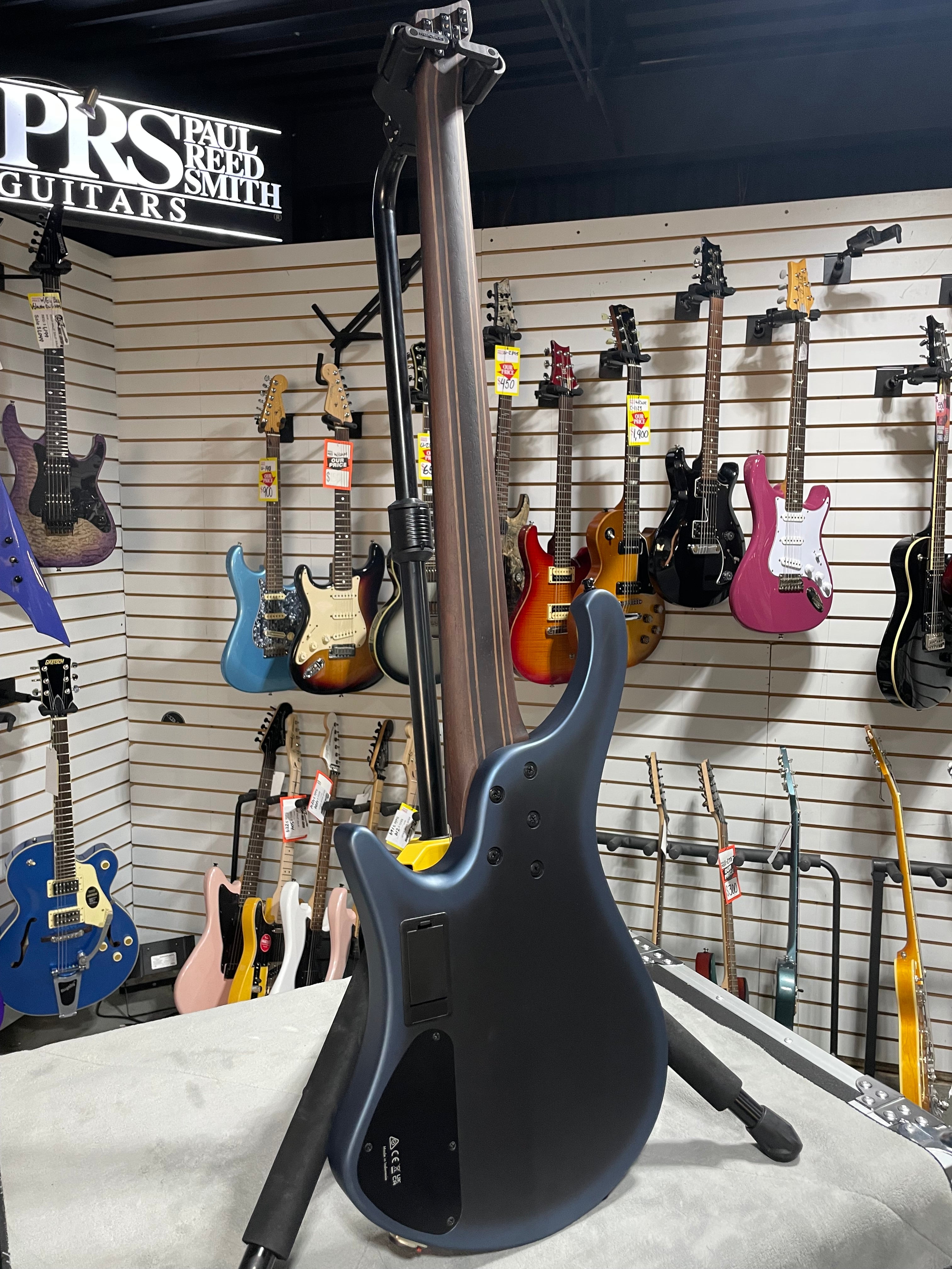 Bass Workshop EHB5MSBSP 5-string Multi-scale Bass Guitar - Midnight Arctic Ocean Matte #997