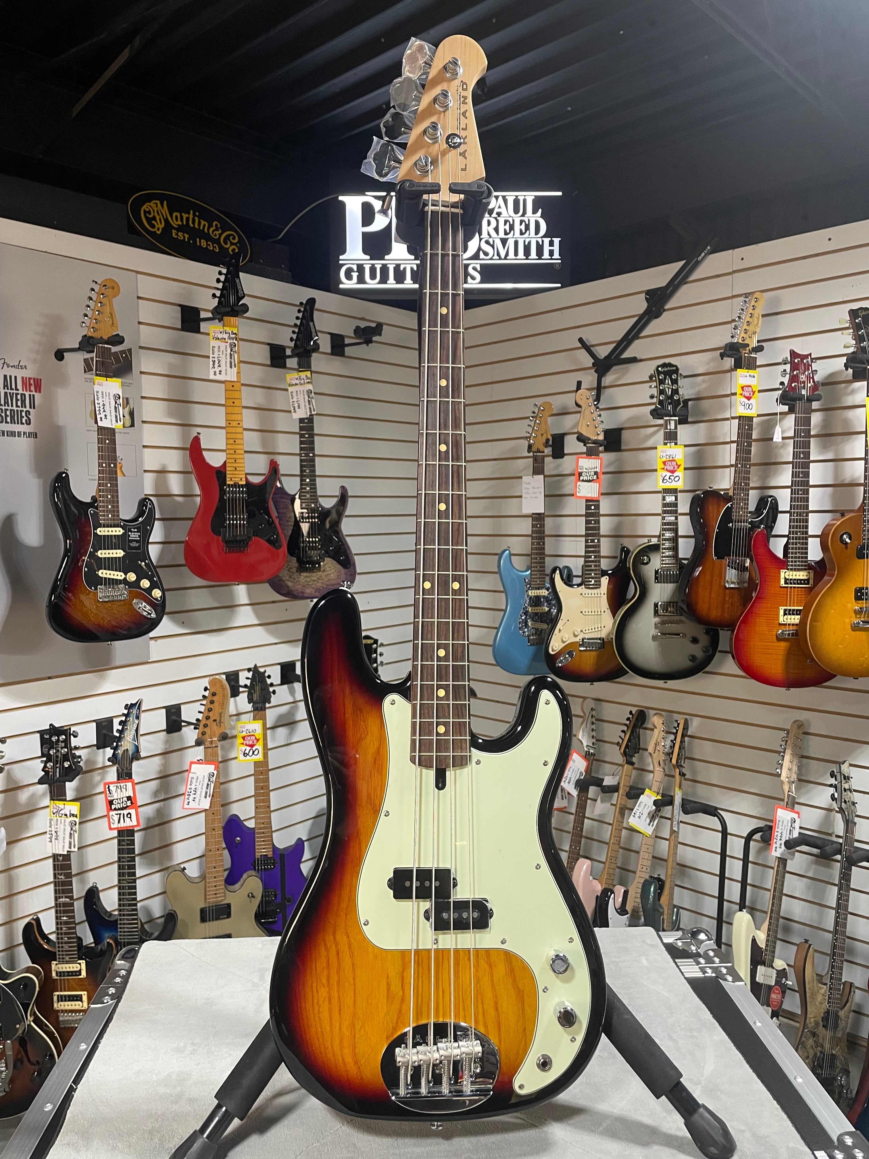 Lakland Skyline P style Vintage Bass 3 Tone Sunburst