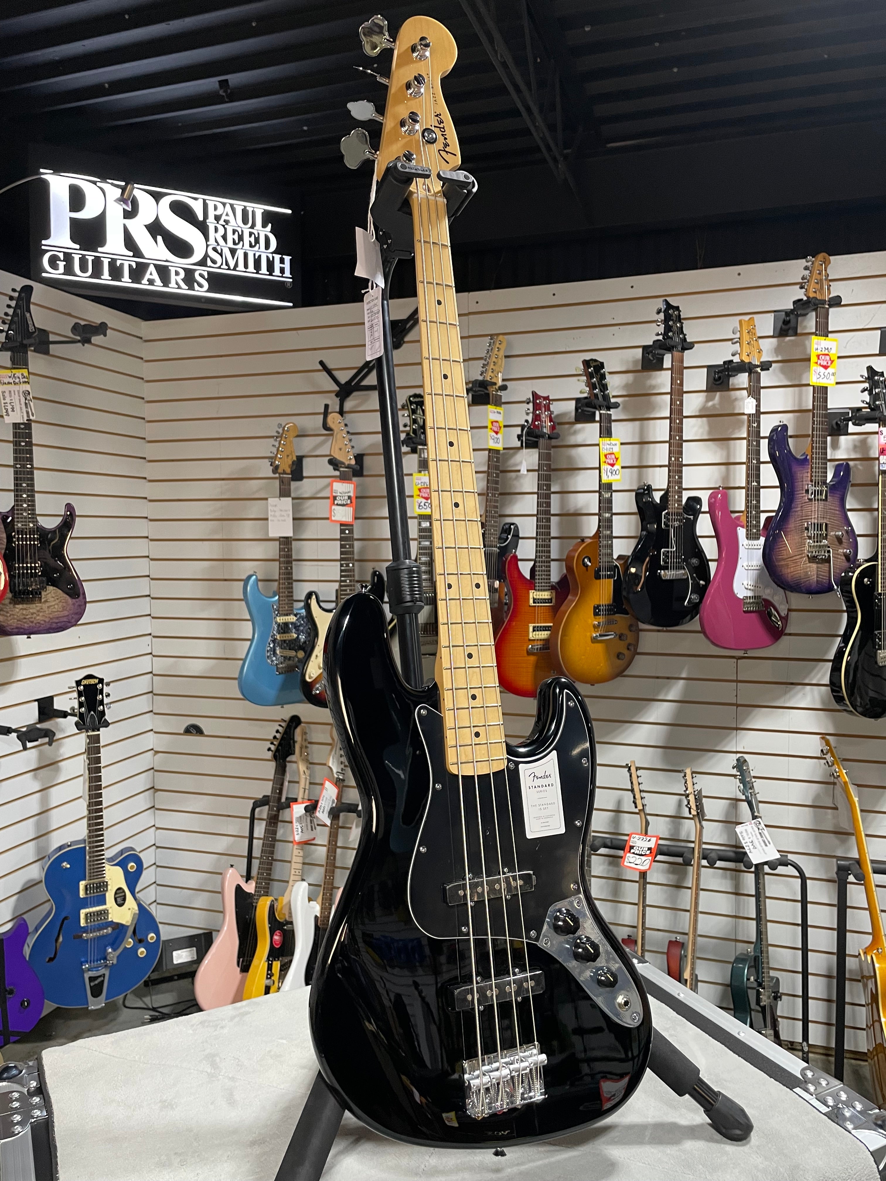 Fender Standard Jazz Bass - Black, Maple Fingerboard #626 GET PLEK'D!