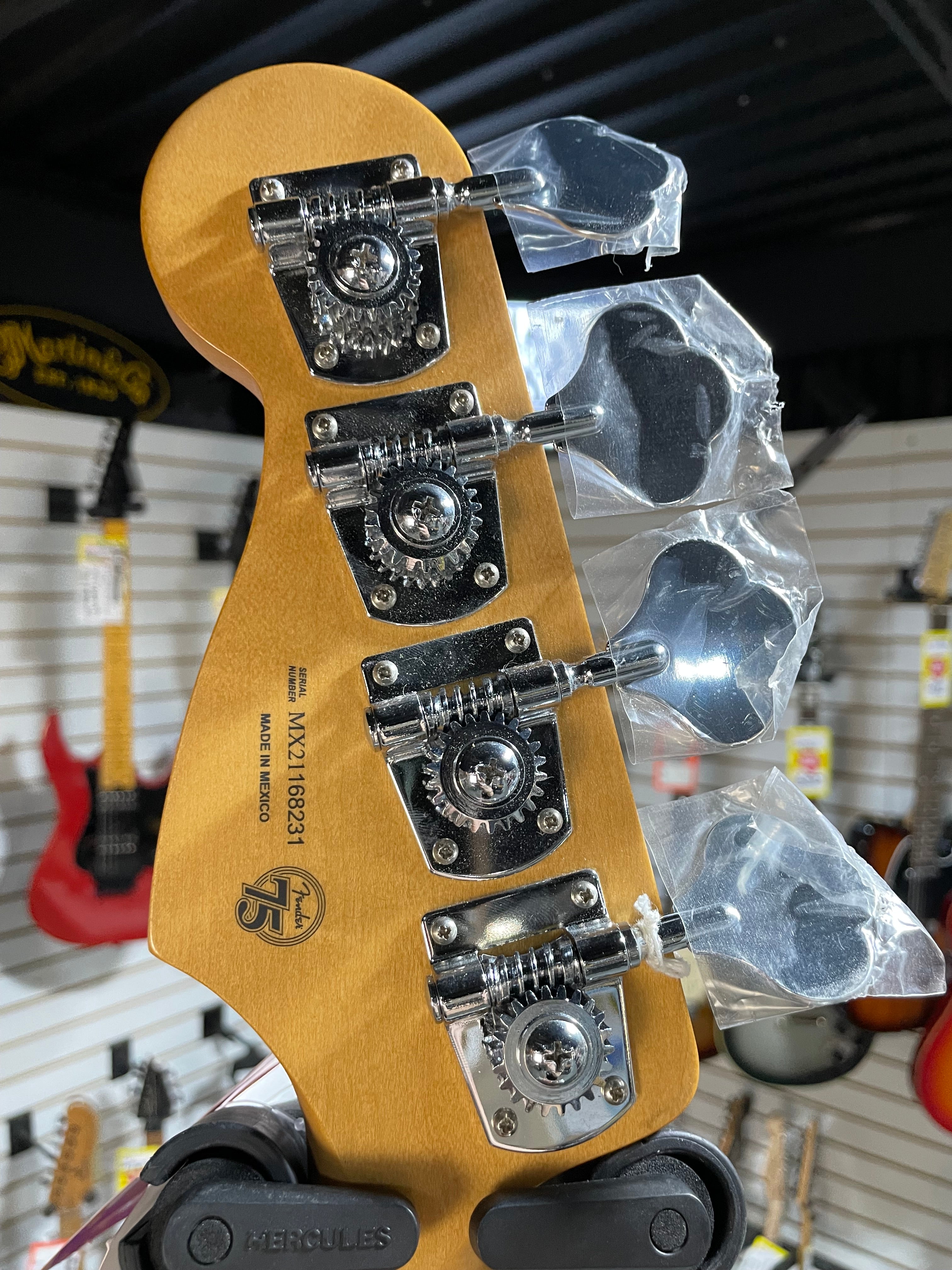 Player Plus Active Jazz Bass - Aged Candy Apple Red #231 GET PLEK'D!