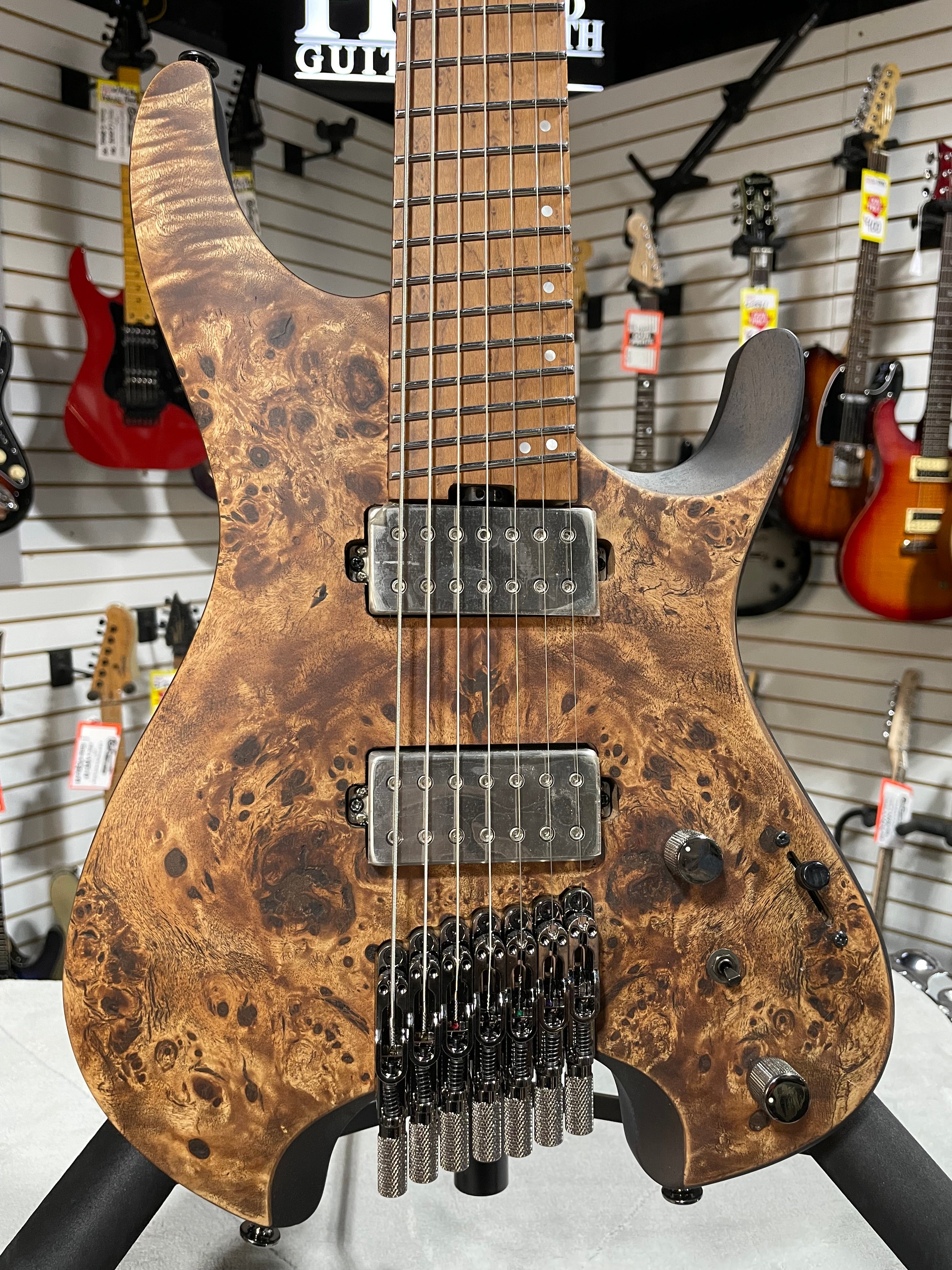 QX527PB 7-string Electric Guitar - Antique Brown Stain #144