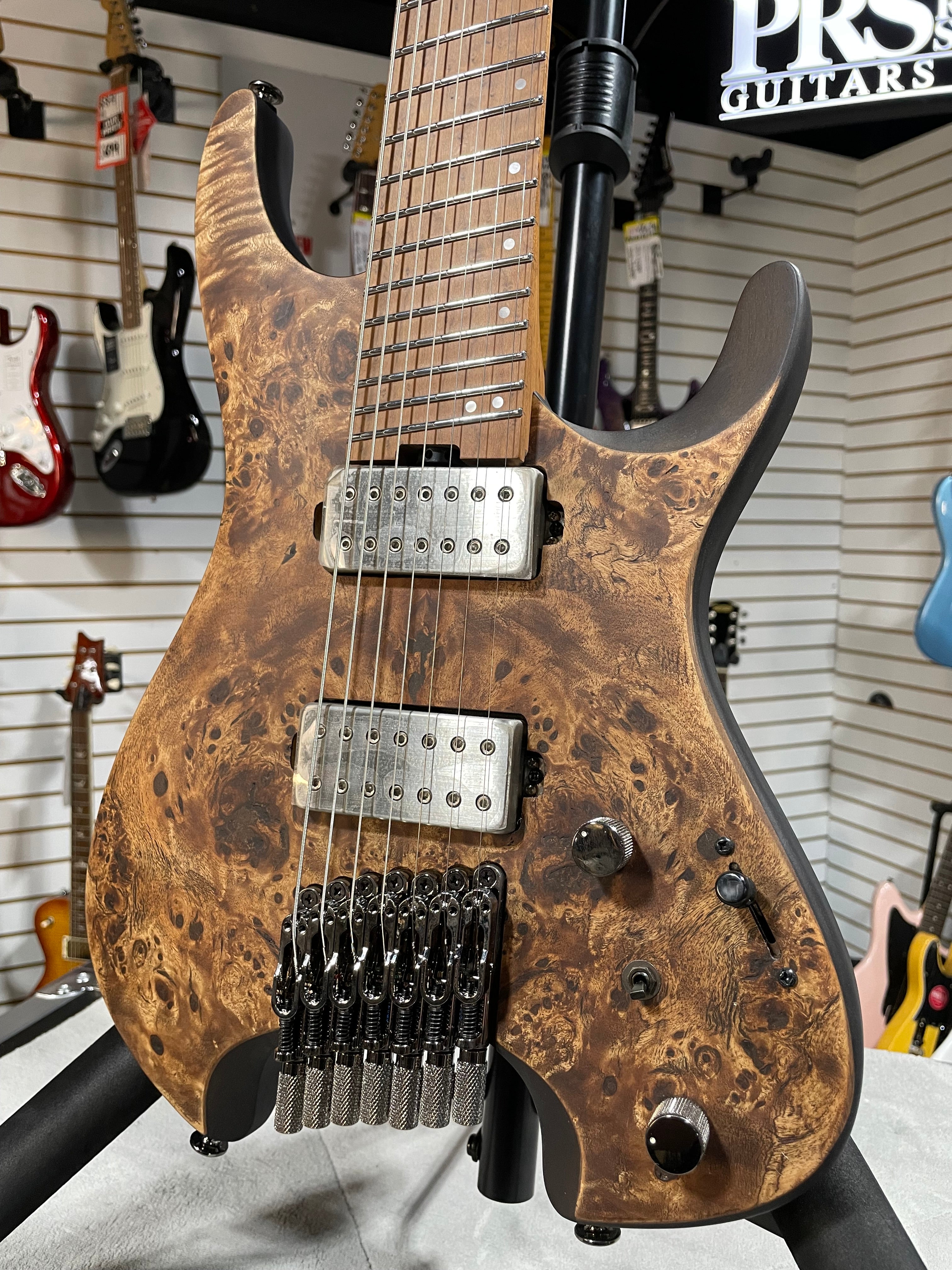 QX527PB 7-string Electric Guitar - Antique Brown Stain #144