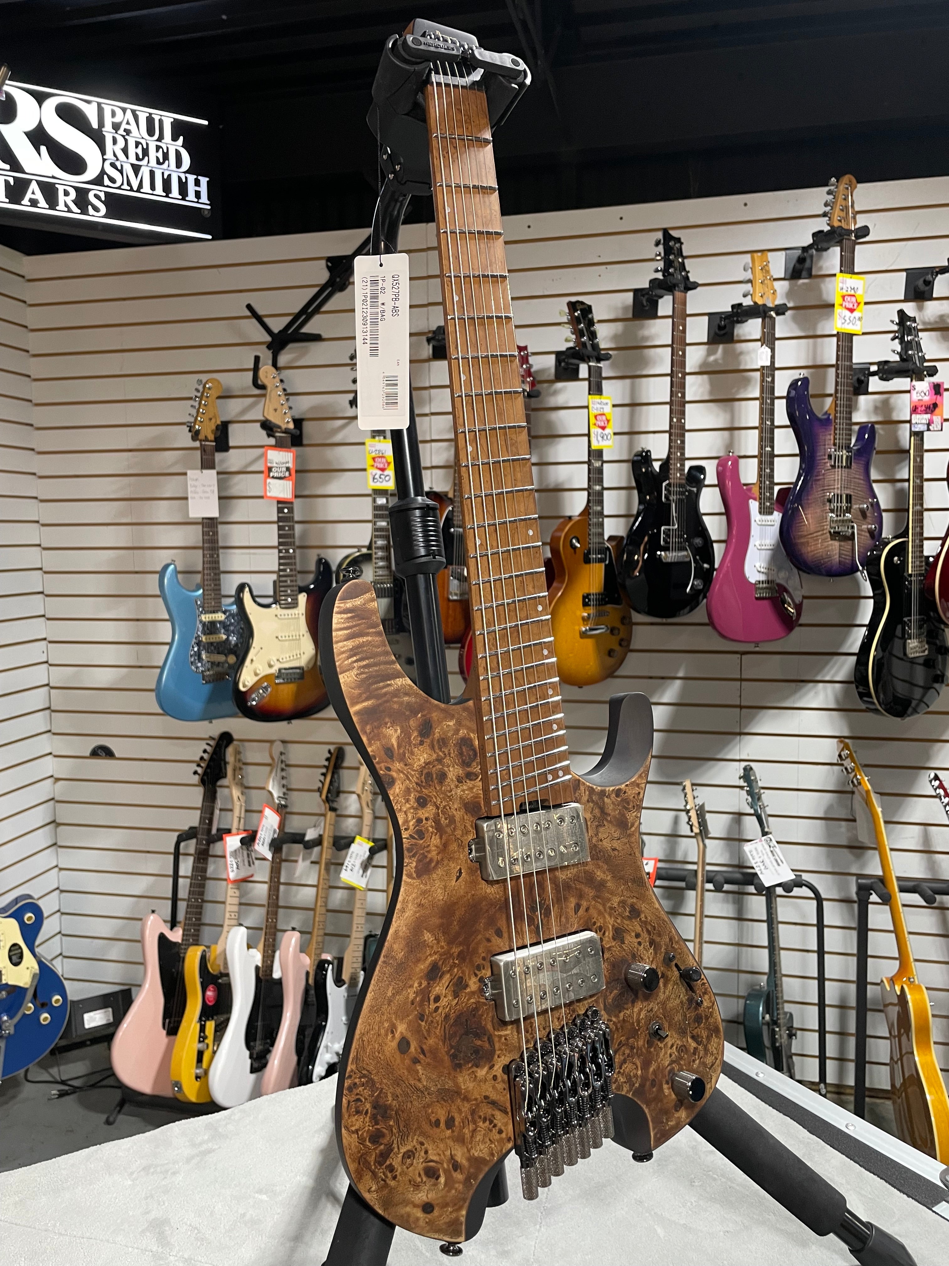 QX527PB 7-string Electric Guitar - Antique Brown Stain #144