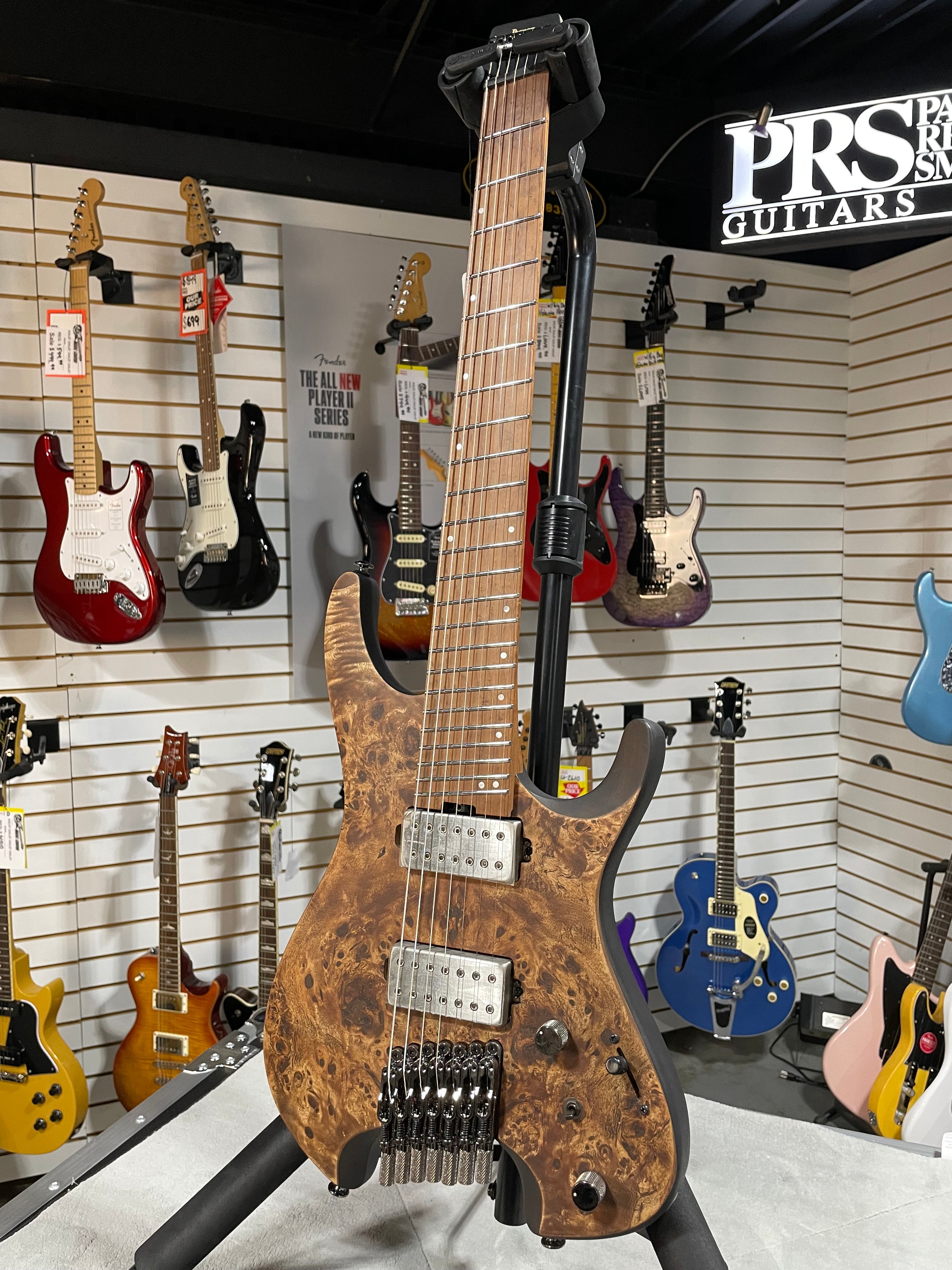QX527PB 7-string Electric Guitar - Antique Brown Stain #144