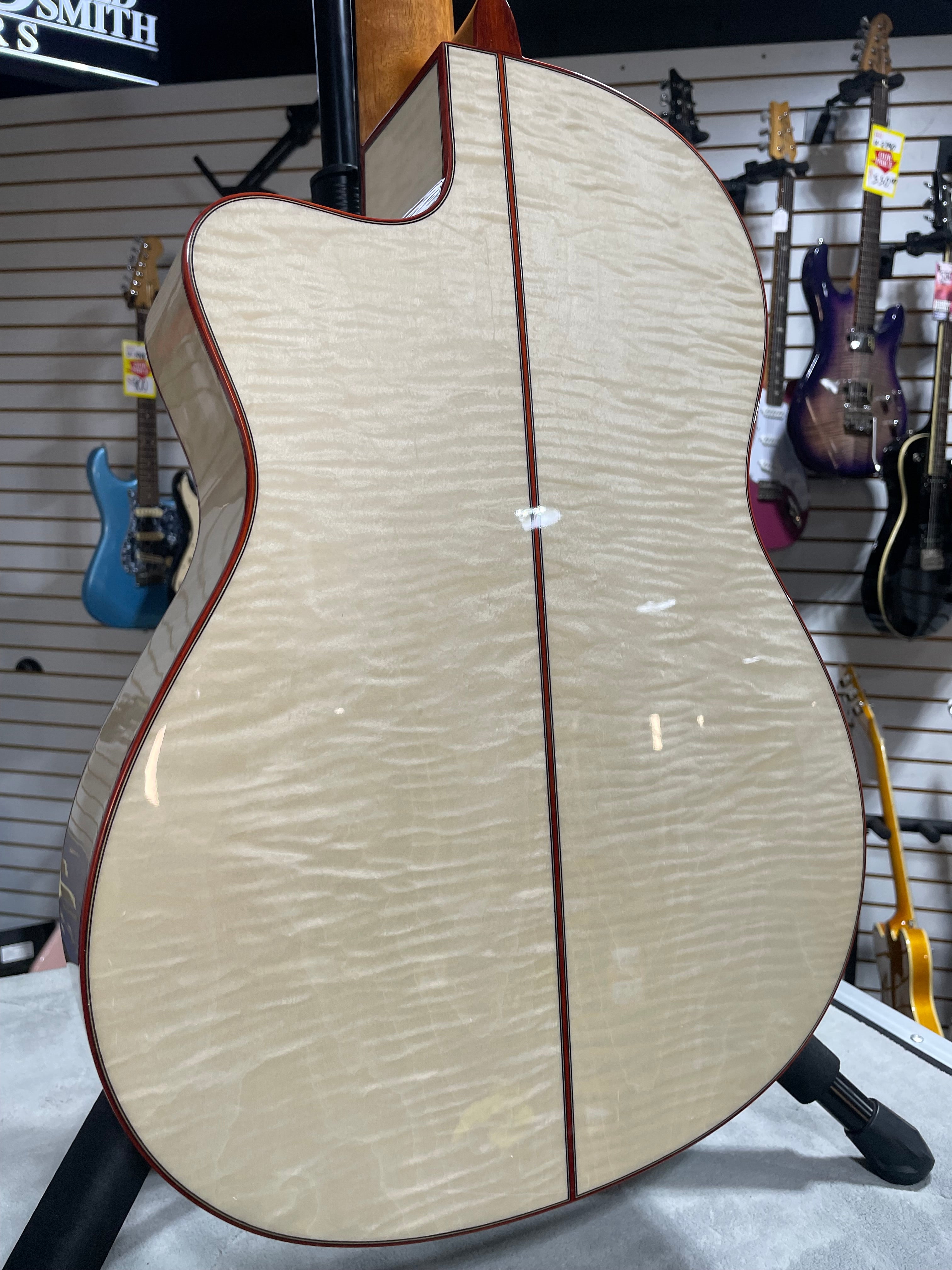 Fusion 12 Exotic Top Nylon-string Acoustic-electric Guitar - White Sands #098 GET PLEK'D!