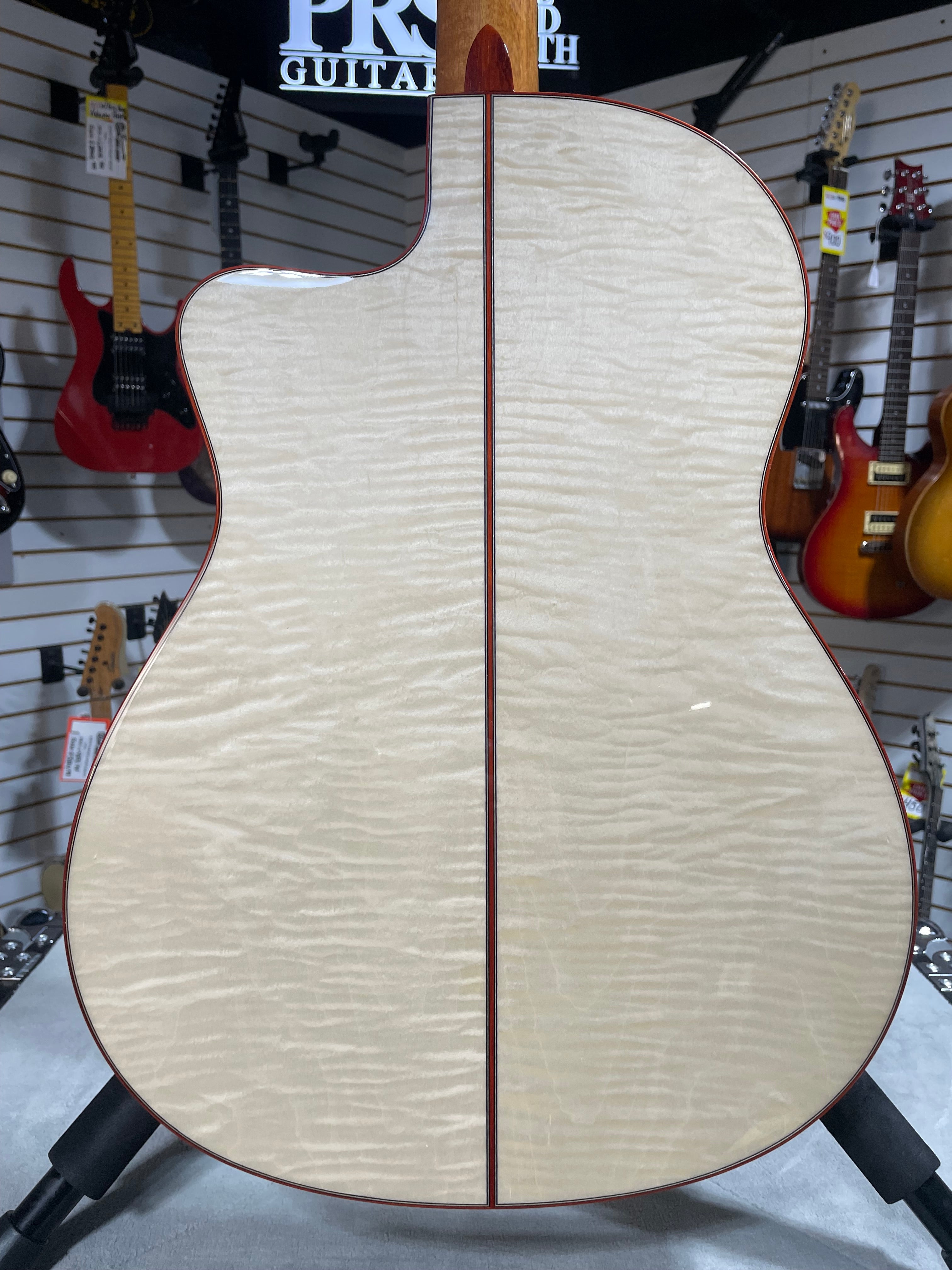 Fusion 12 Exotic Top Nylon-string Acoustic-electric Guitar - White Sands #098 GET PLEK'D!