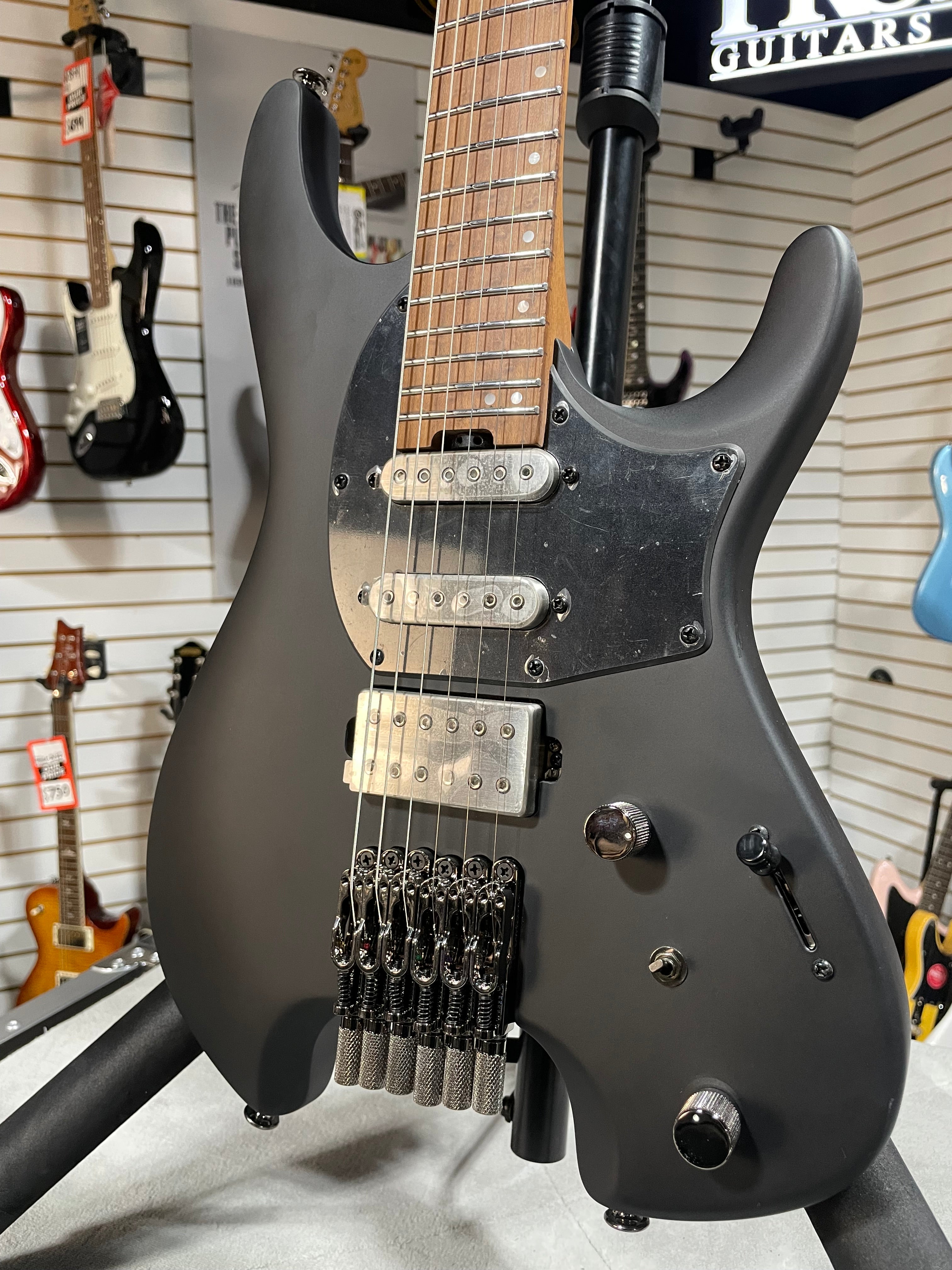 Q54 Quest Series Solidbody Electric Guitar - Black Flat #437 GET PLEK'D!
