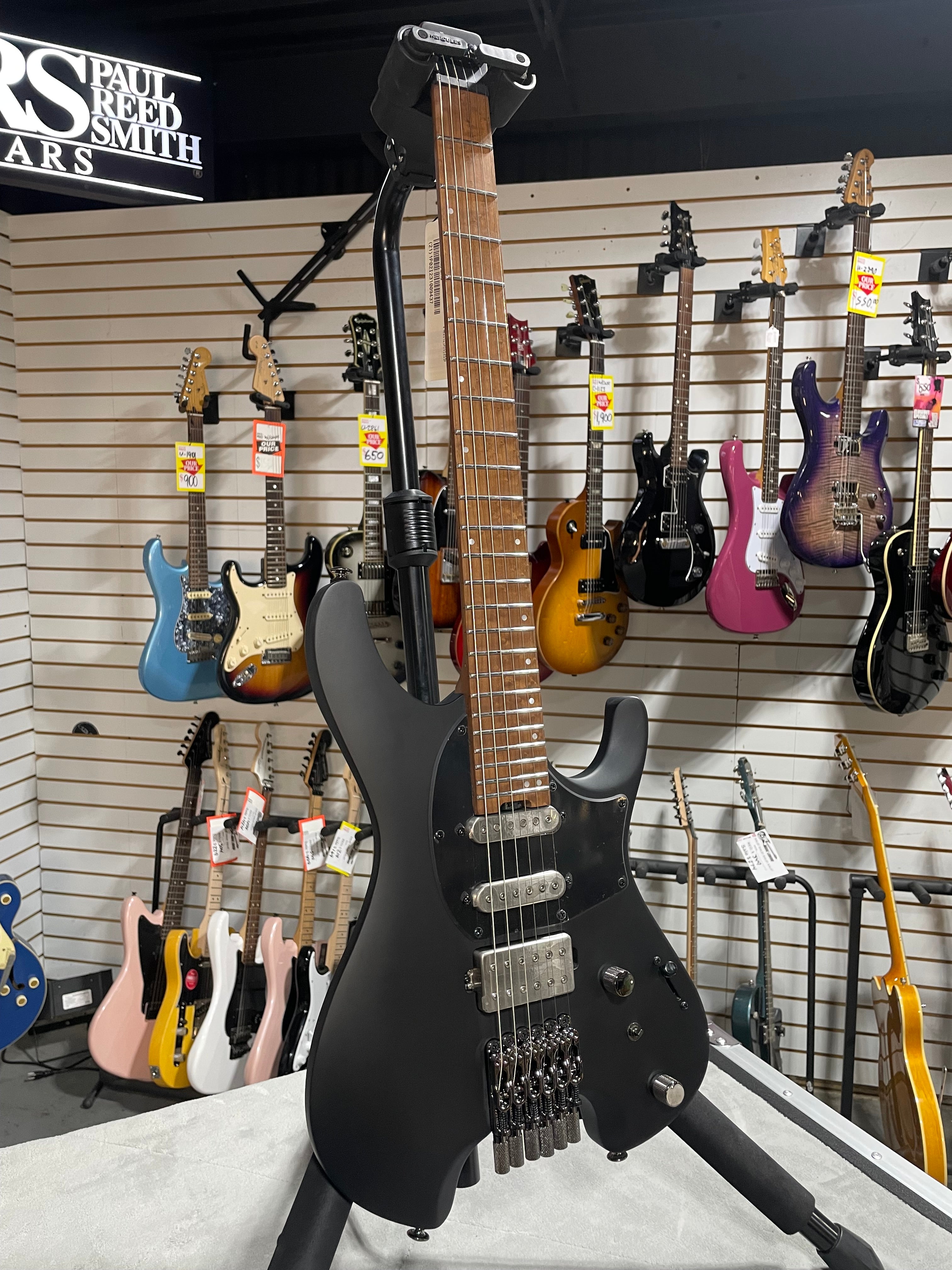 Q54 Quest Series Solidbody Electric Guitar - Black Flat #437 GET PLEK'D!