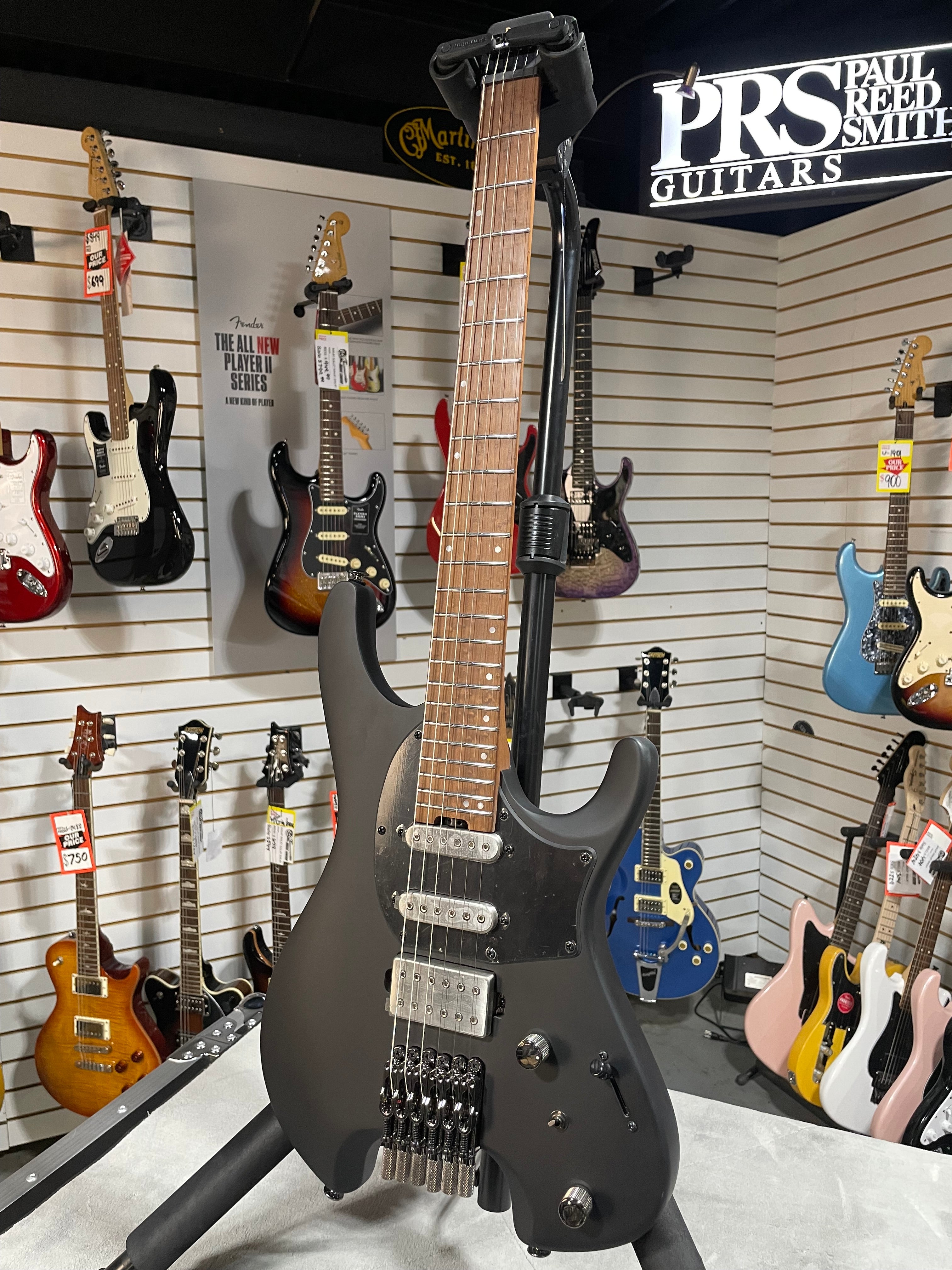 Q54 Quest Series Solidbody Electric Guitar - Black Flat #437 GET PLEK'D!