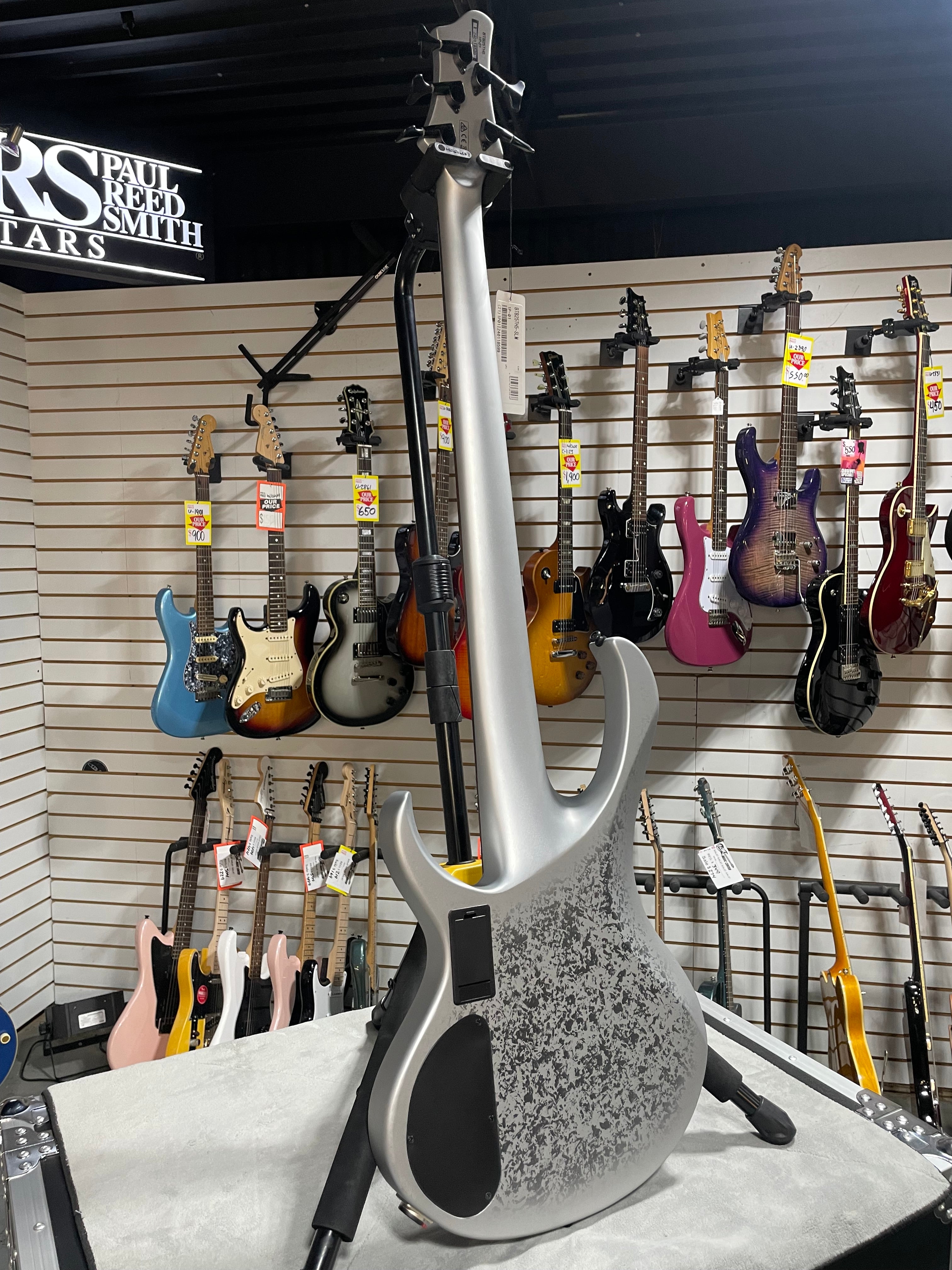 Ibanez 25th-Anniversary BTB Silver Blizzard Matte