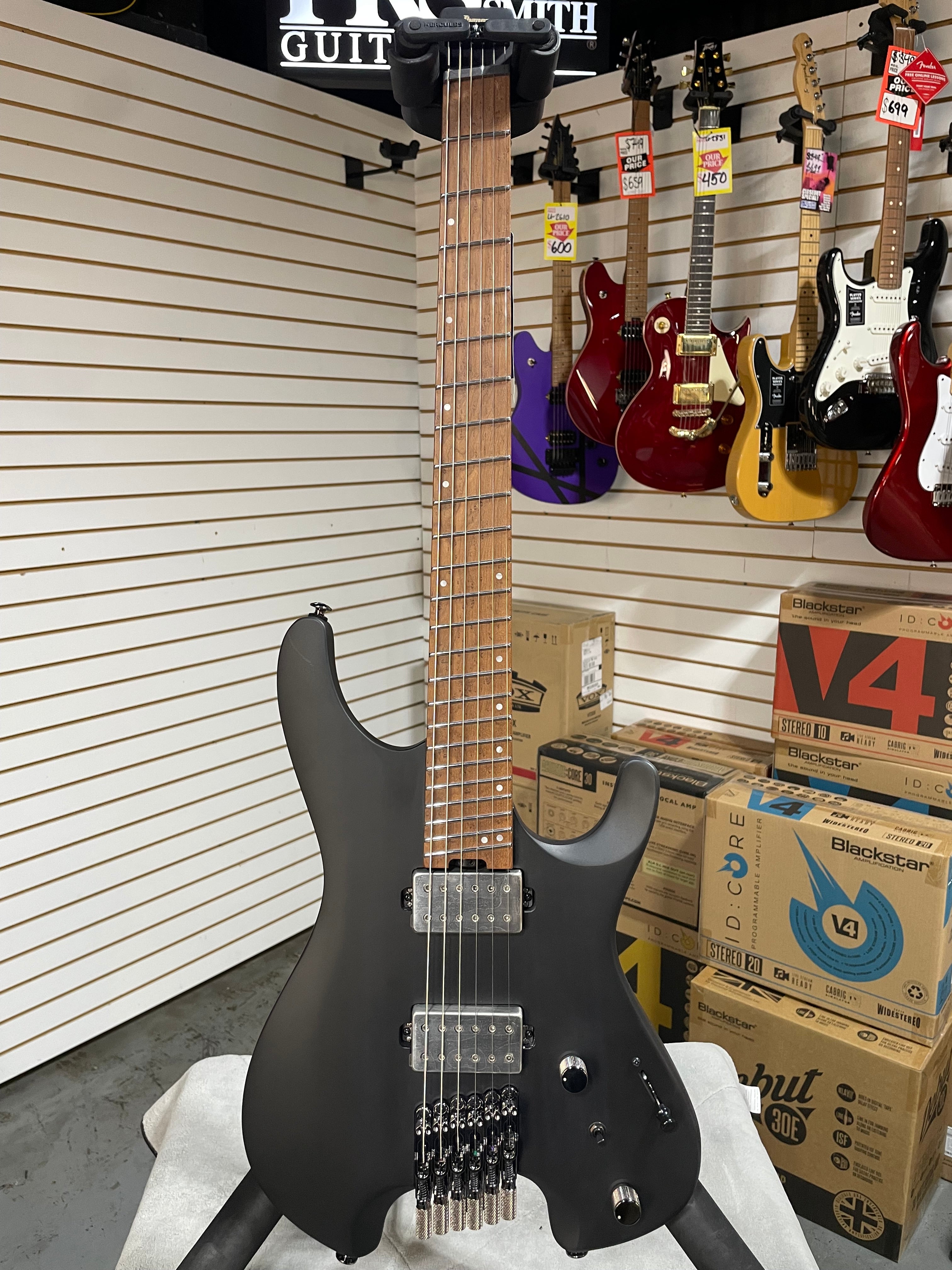 Ibanez QX52 Electric Guitar - Black Flat w/ Gig Bag & PLEK*D #453