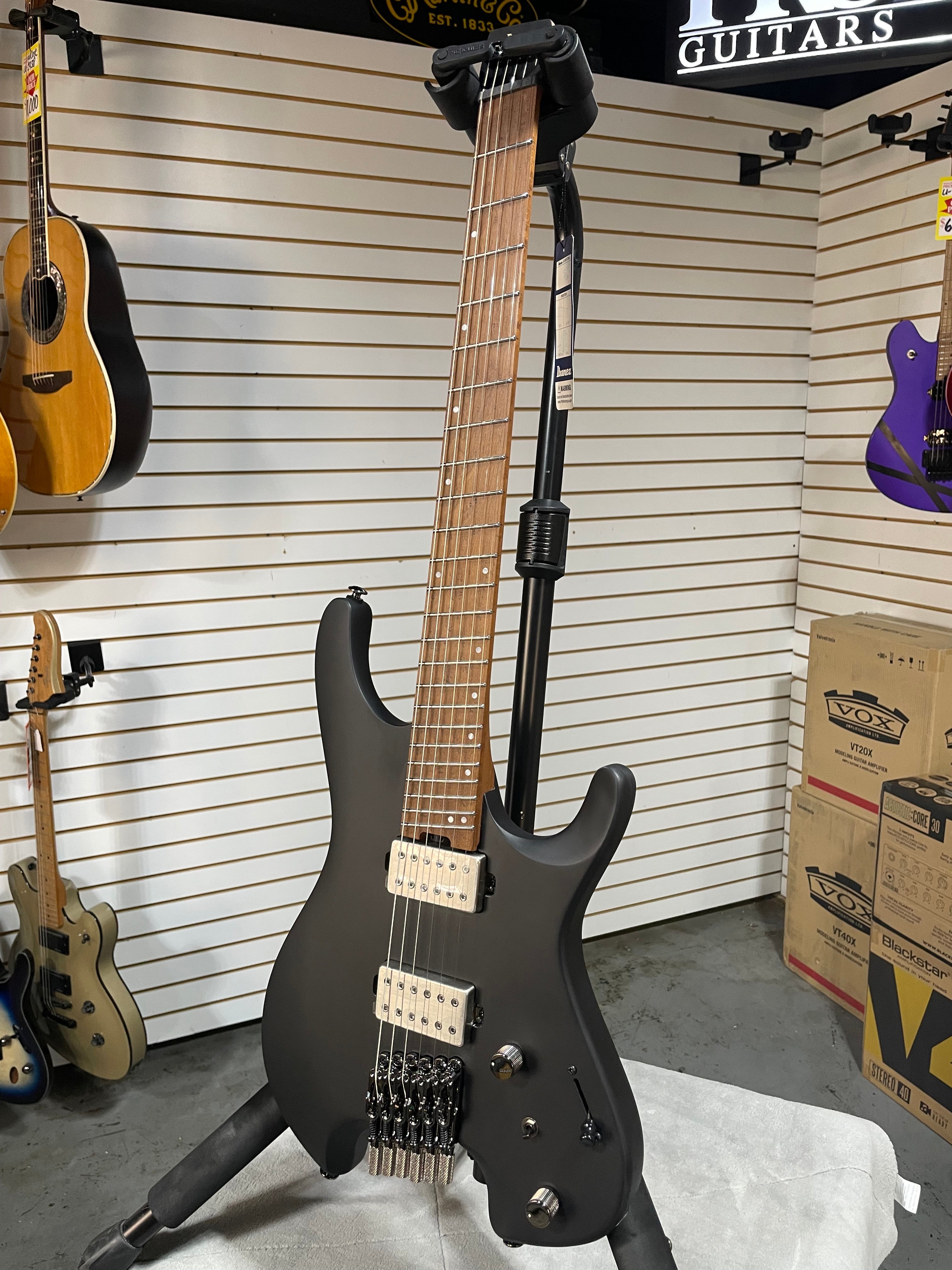 Ibanez QX52 Electric Guitar - Black Flat w/ Gig Bag & PLEK*D #453