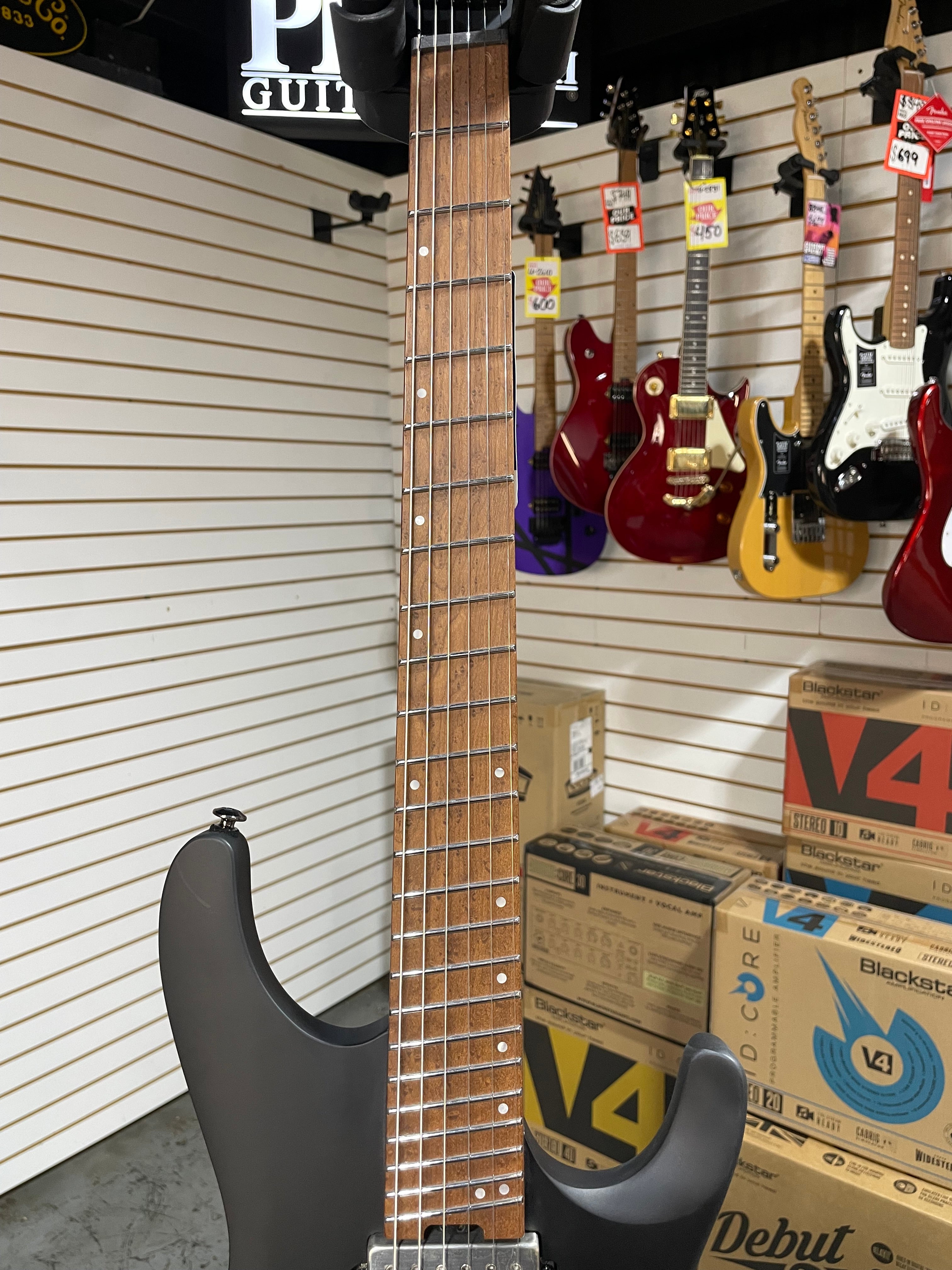 Ibanez QX52 Electric Guitar - Black Flat w/ Gig Bag & PLEK*D #453