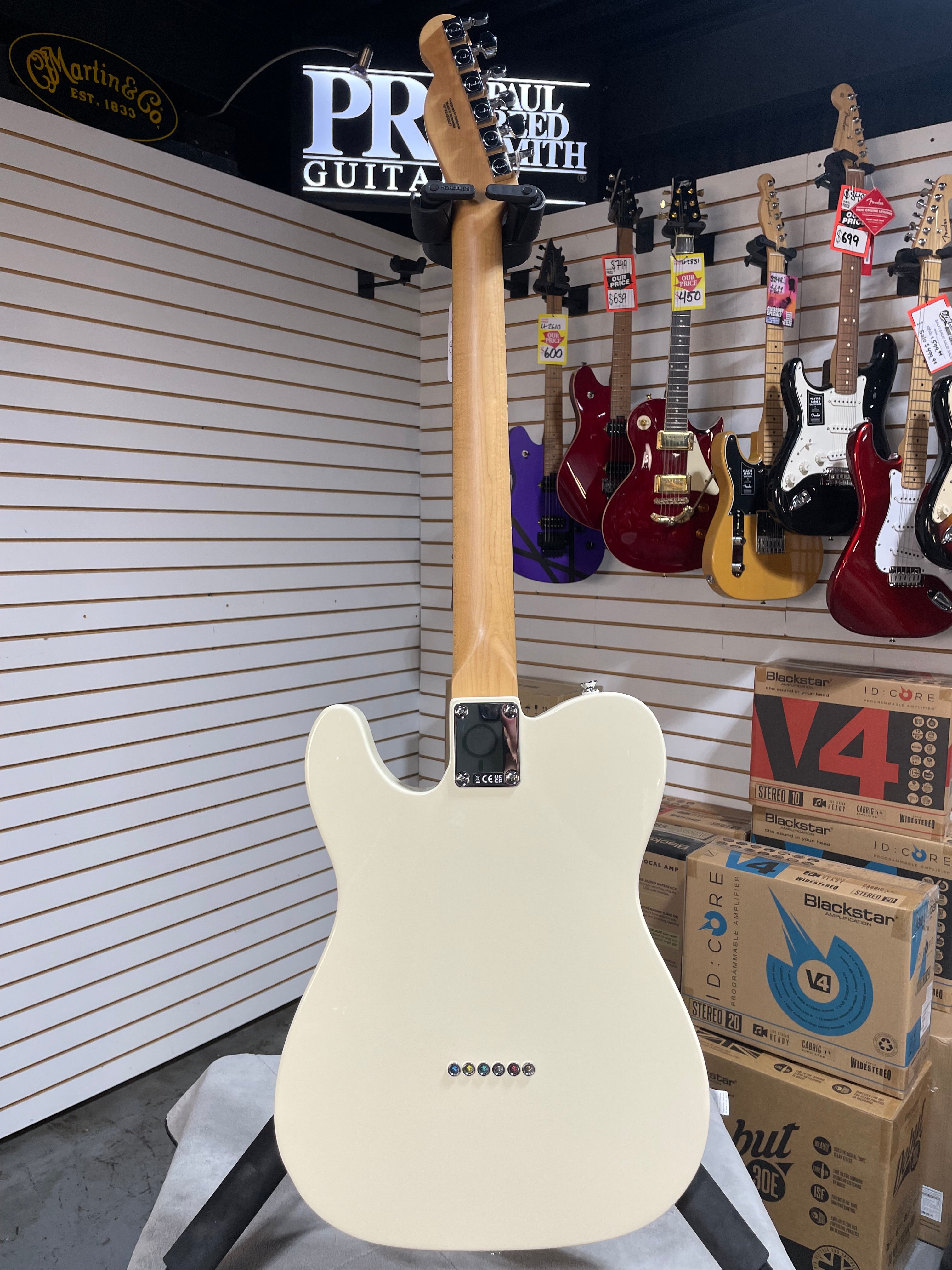 Fender Standard Telecaster Electric Guitar - Olympic White & PLEK*D #487