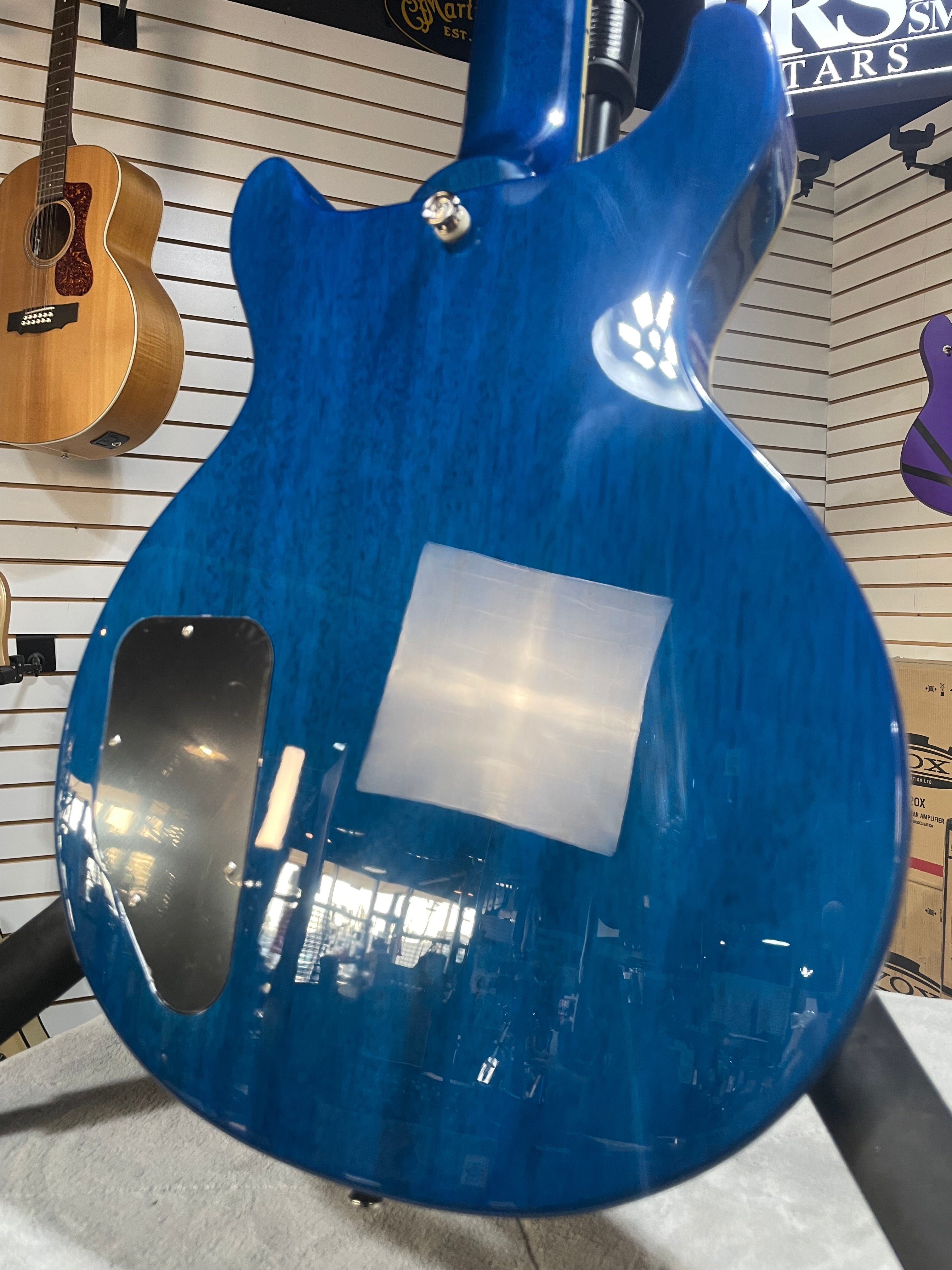 Epiphone Les Paul Special Double Cut Figured Electric Guitar - Ocean Water w/ Gigbag & PLEK*D #496