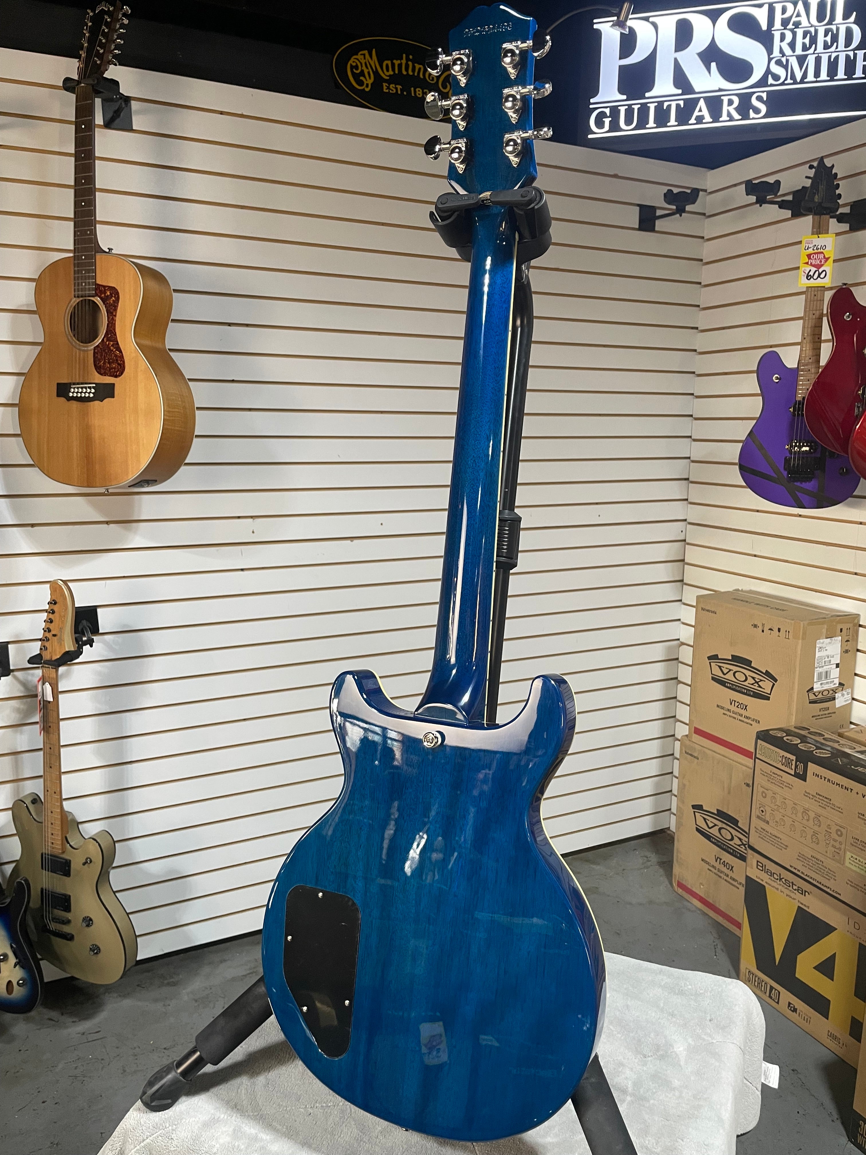 Epiphone Les Paul Special Double Cut Figured Electric Guitar - Ocean Water w/ Gigbag & PLEK*D #496