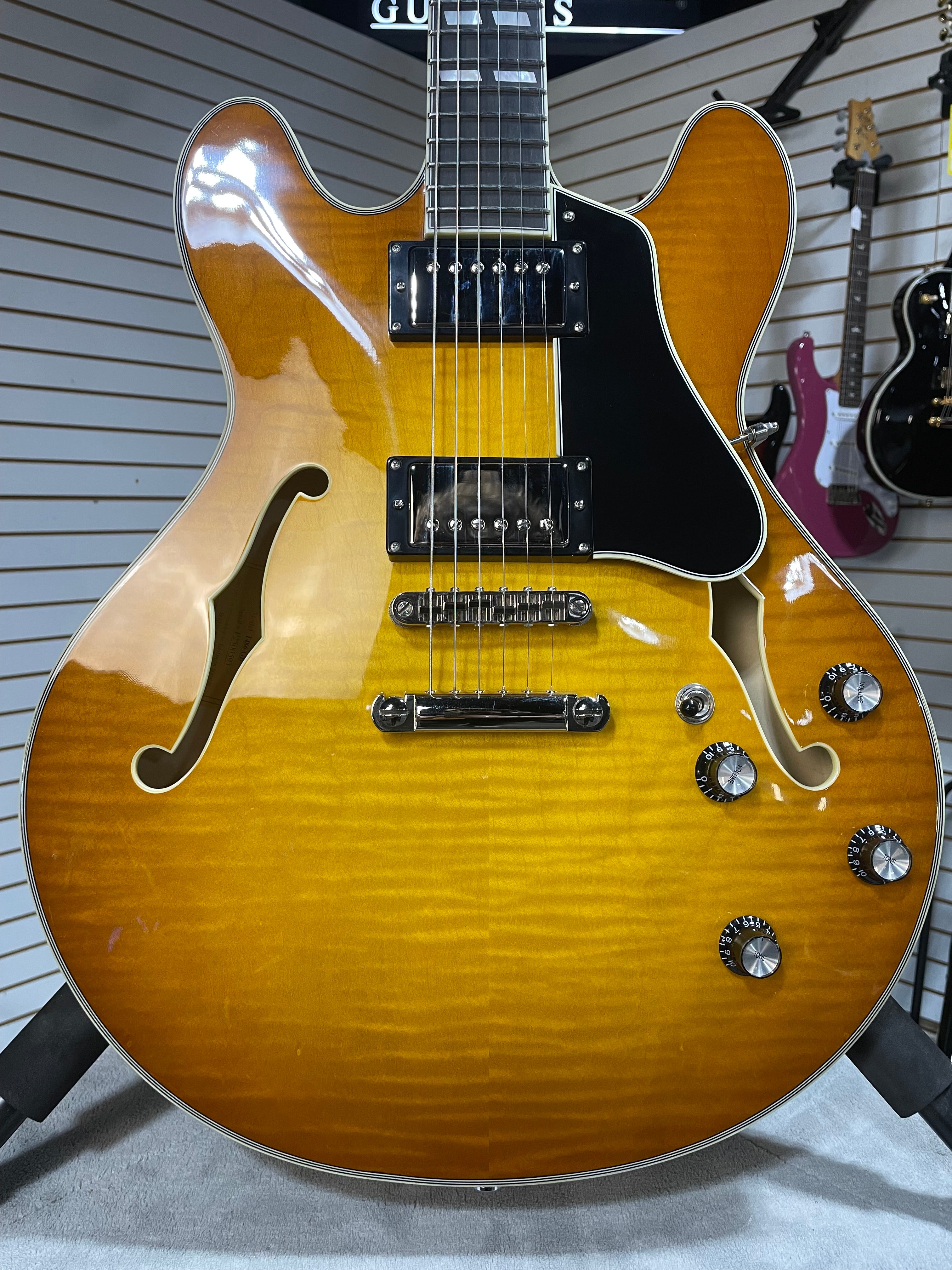 Eastman T486 Semi-Hollowbody Electric Guitar - Goldburst w/OHSC & PLEK*D #595