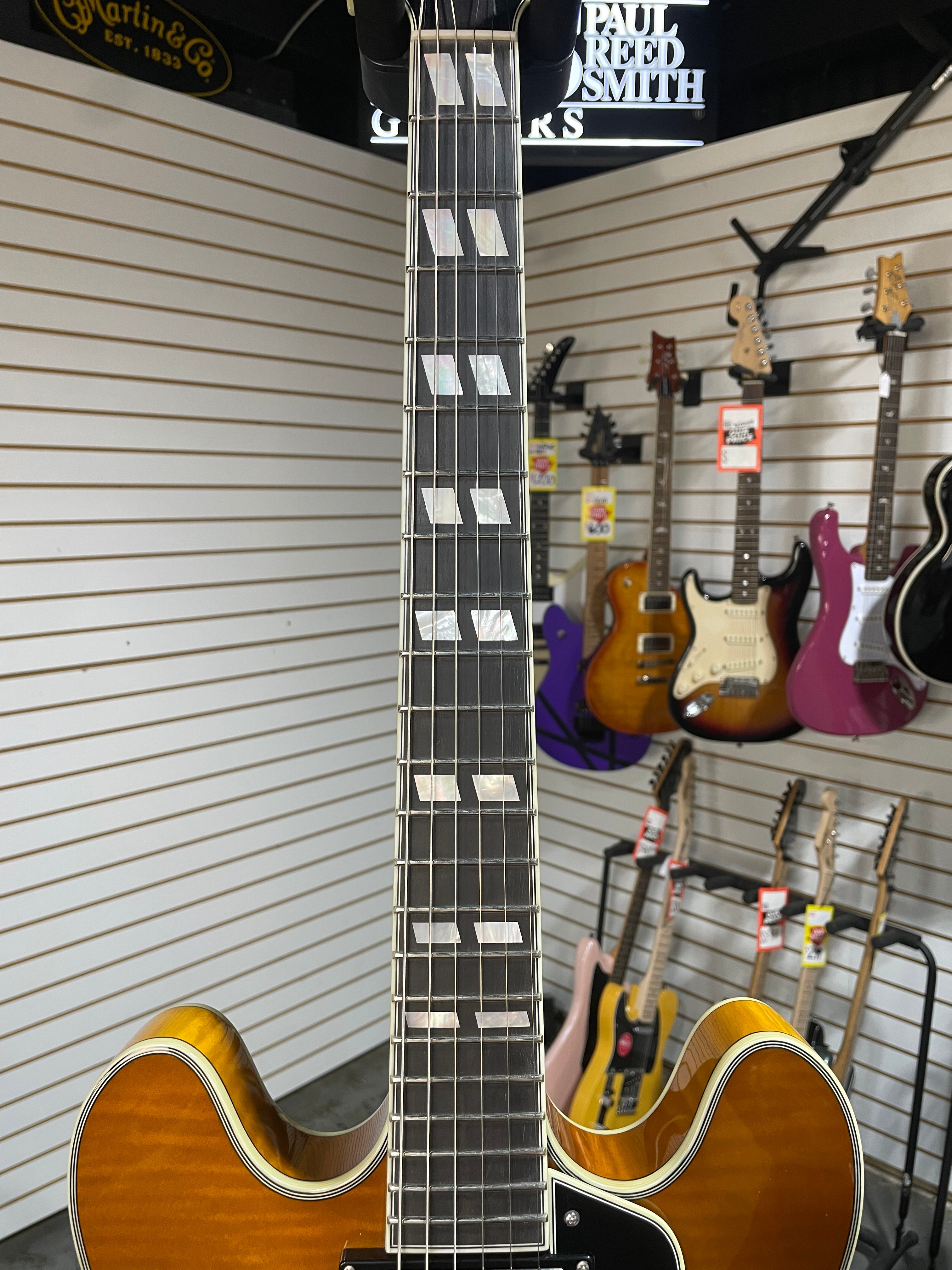 Eastman T486 Semi-Hollowbody Electric Guitar - Goldburst w/OHSC & PLEK*D #595