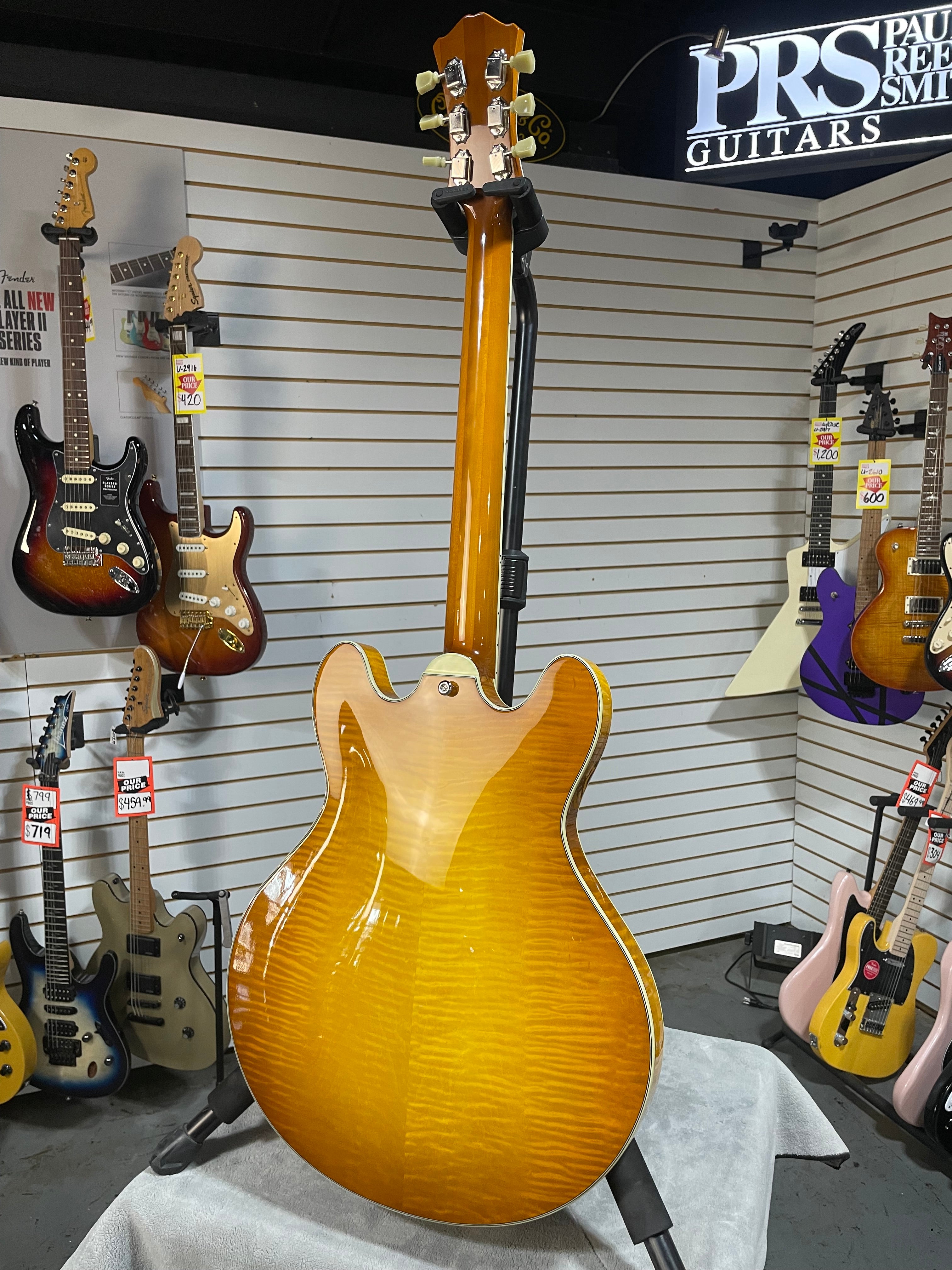 Eastman T486 Semi-Hollowbody Electric Guitar - Goldburst w/OHSC & PLEK*D #595