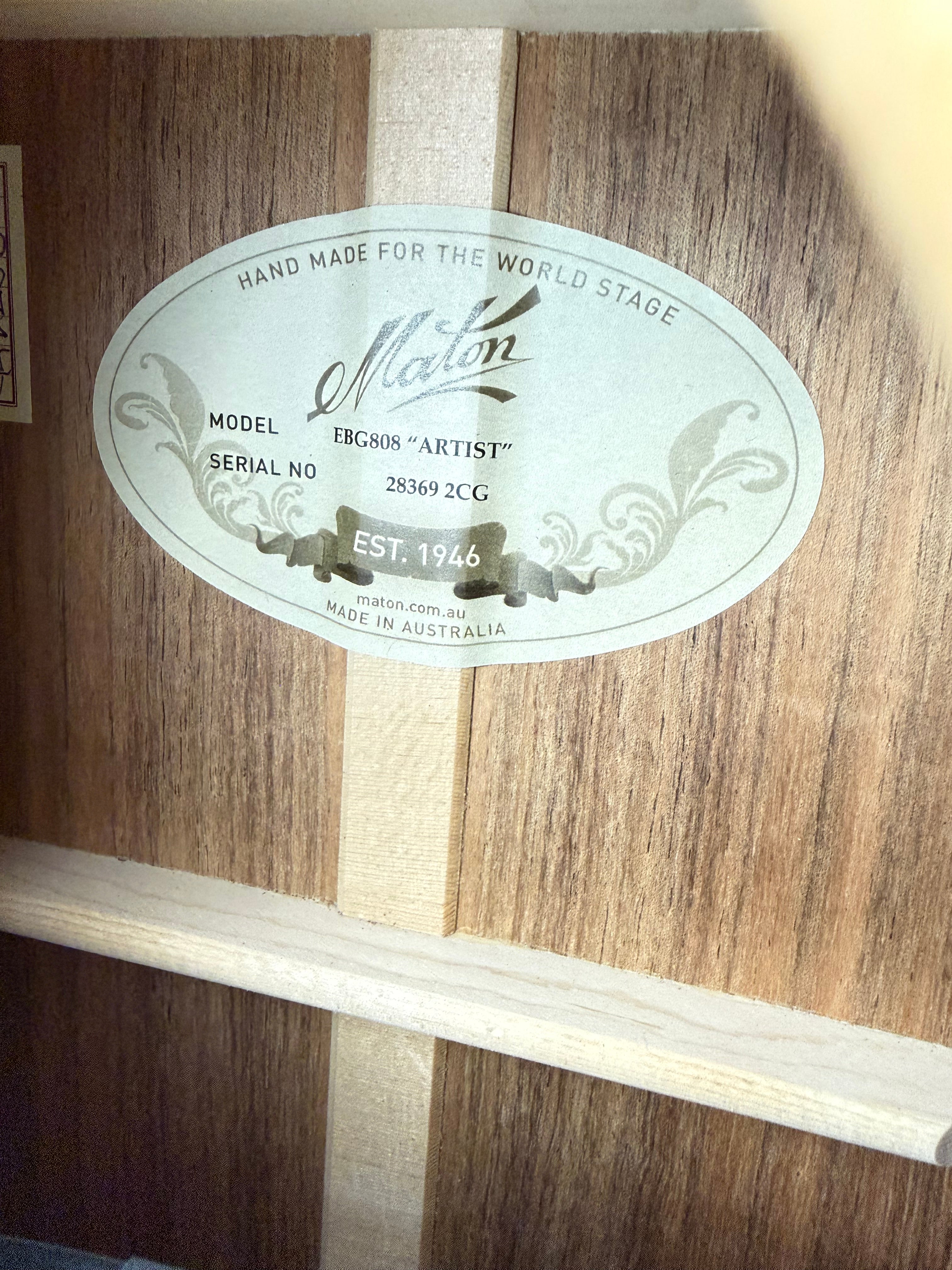 Maton EBG808 Artist Natural