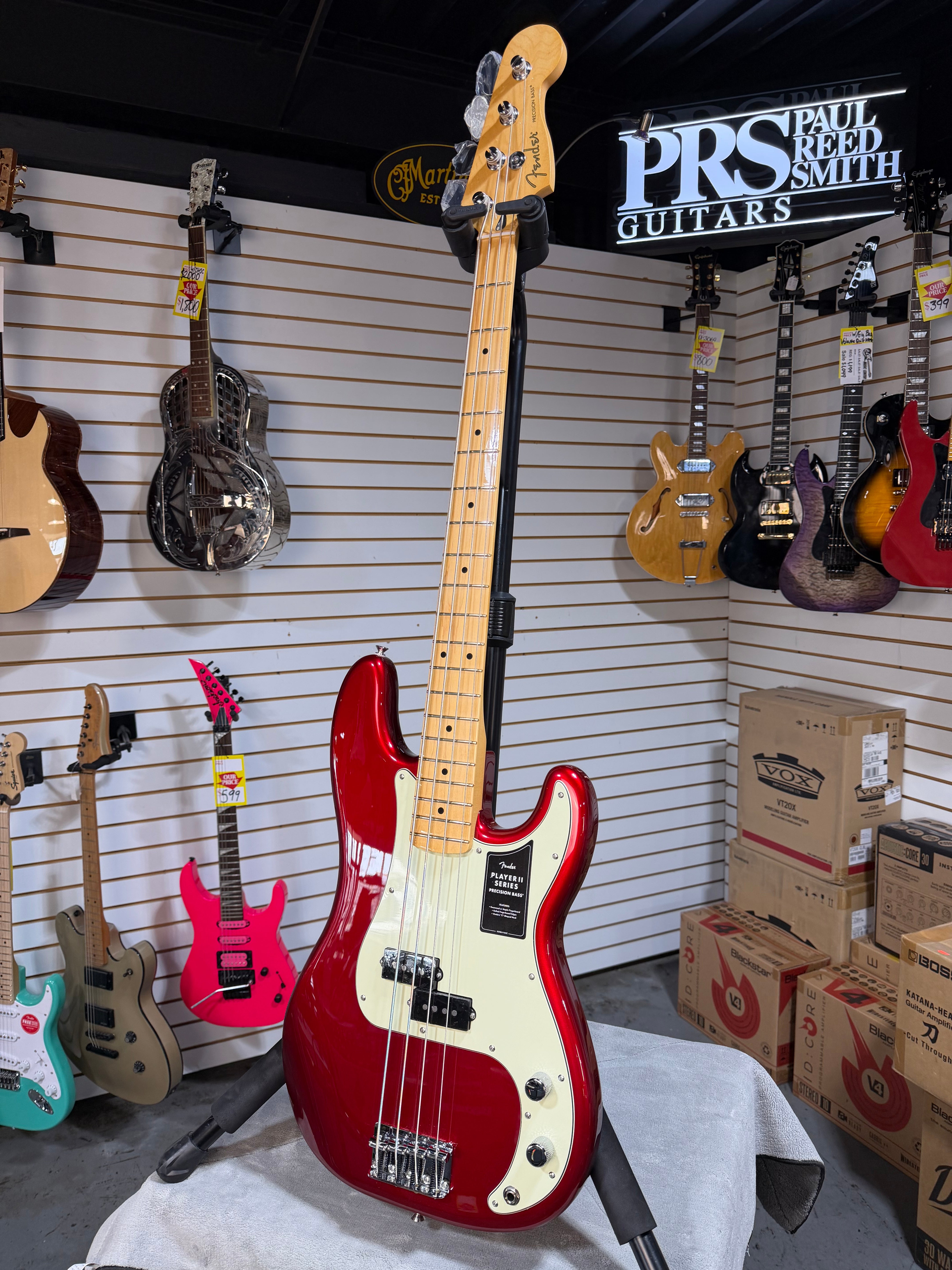 Fender 75th Anniversary Player II Precision Bass Candy Apple Red