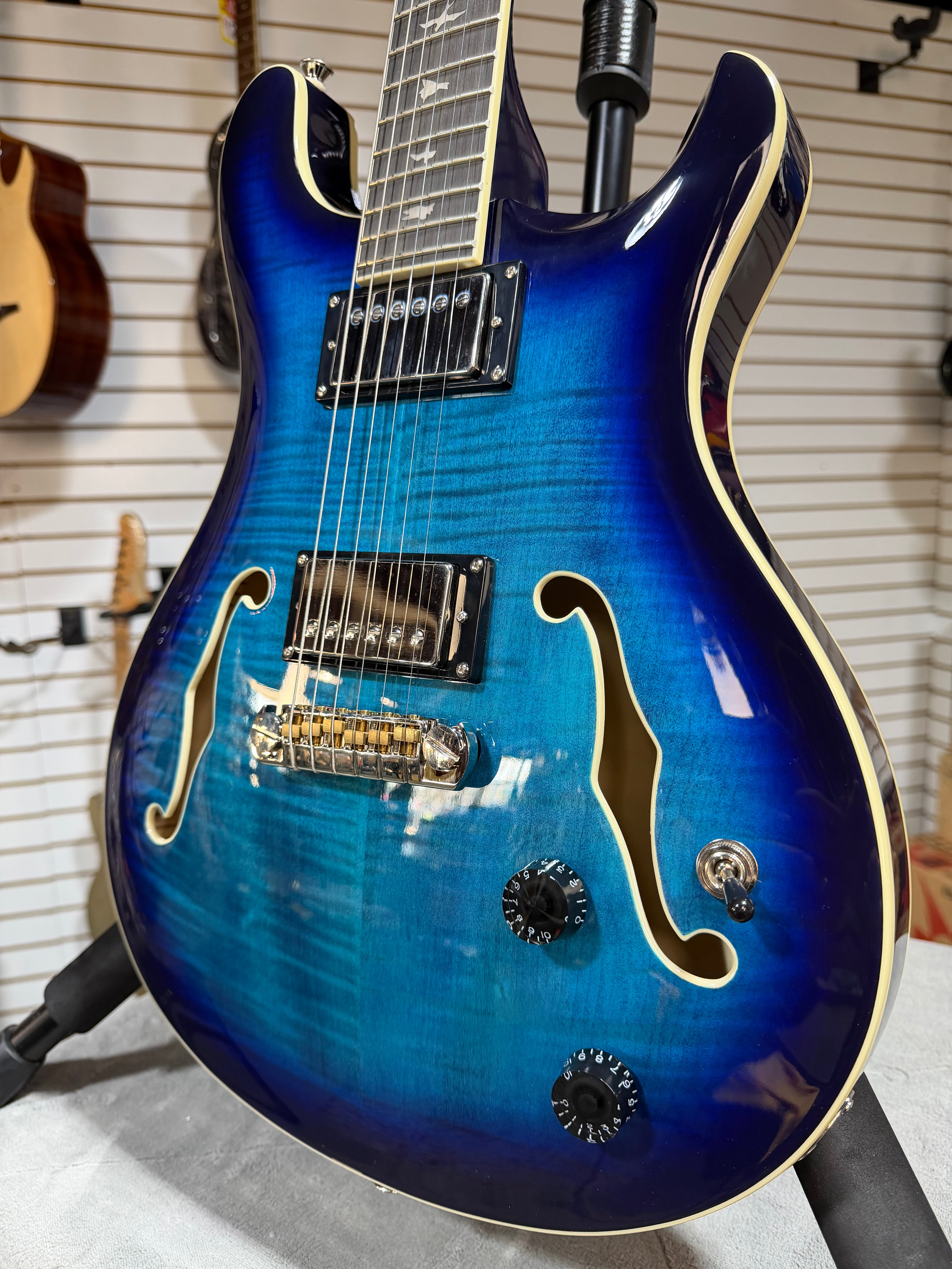 PRS SE Hollowbody II Faded Blue Burst