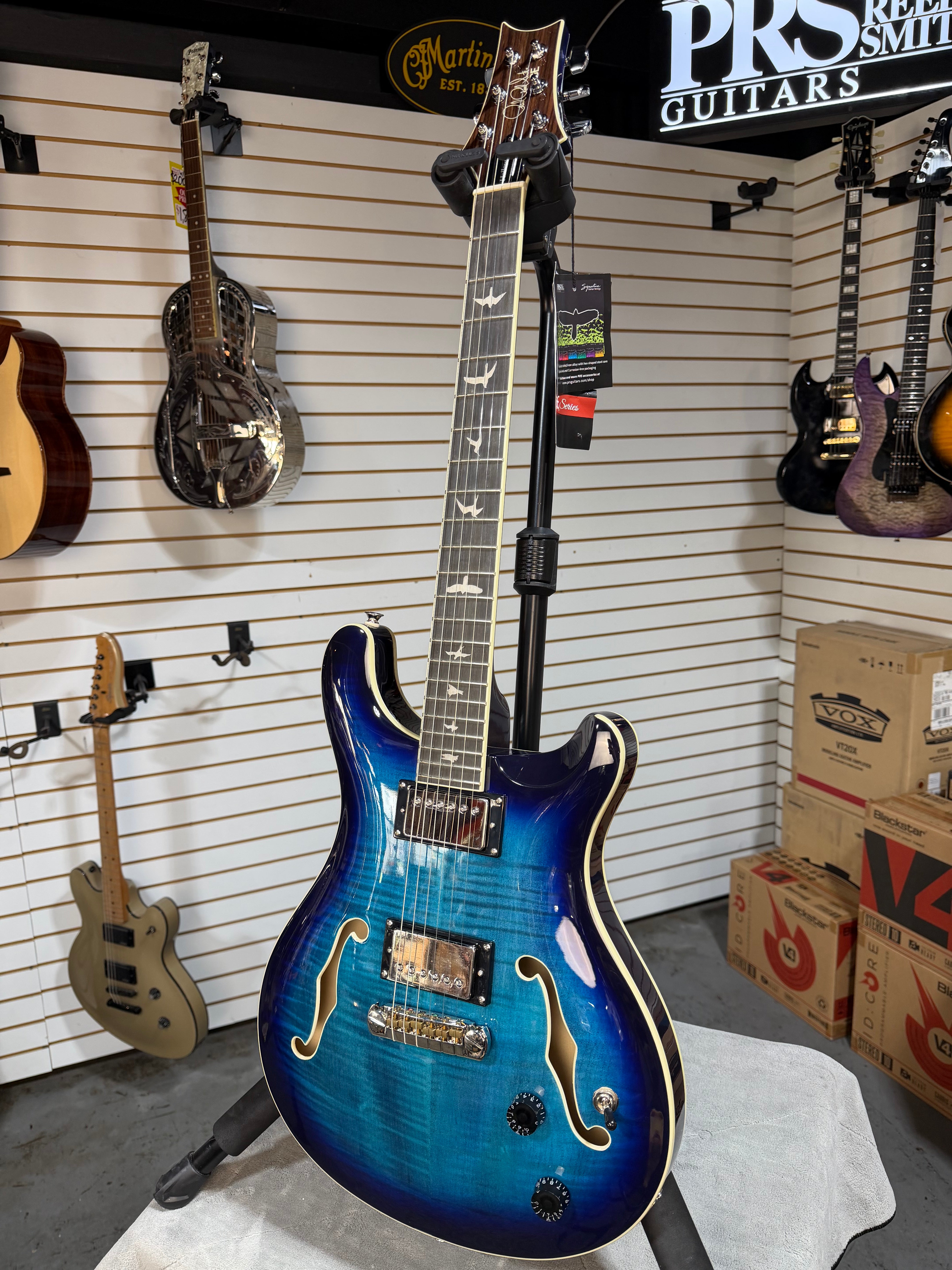 PRS SE Hollowbody II Faded Blue Burst