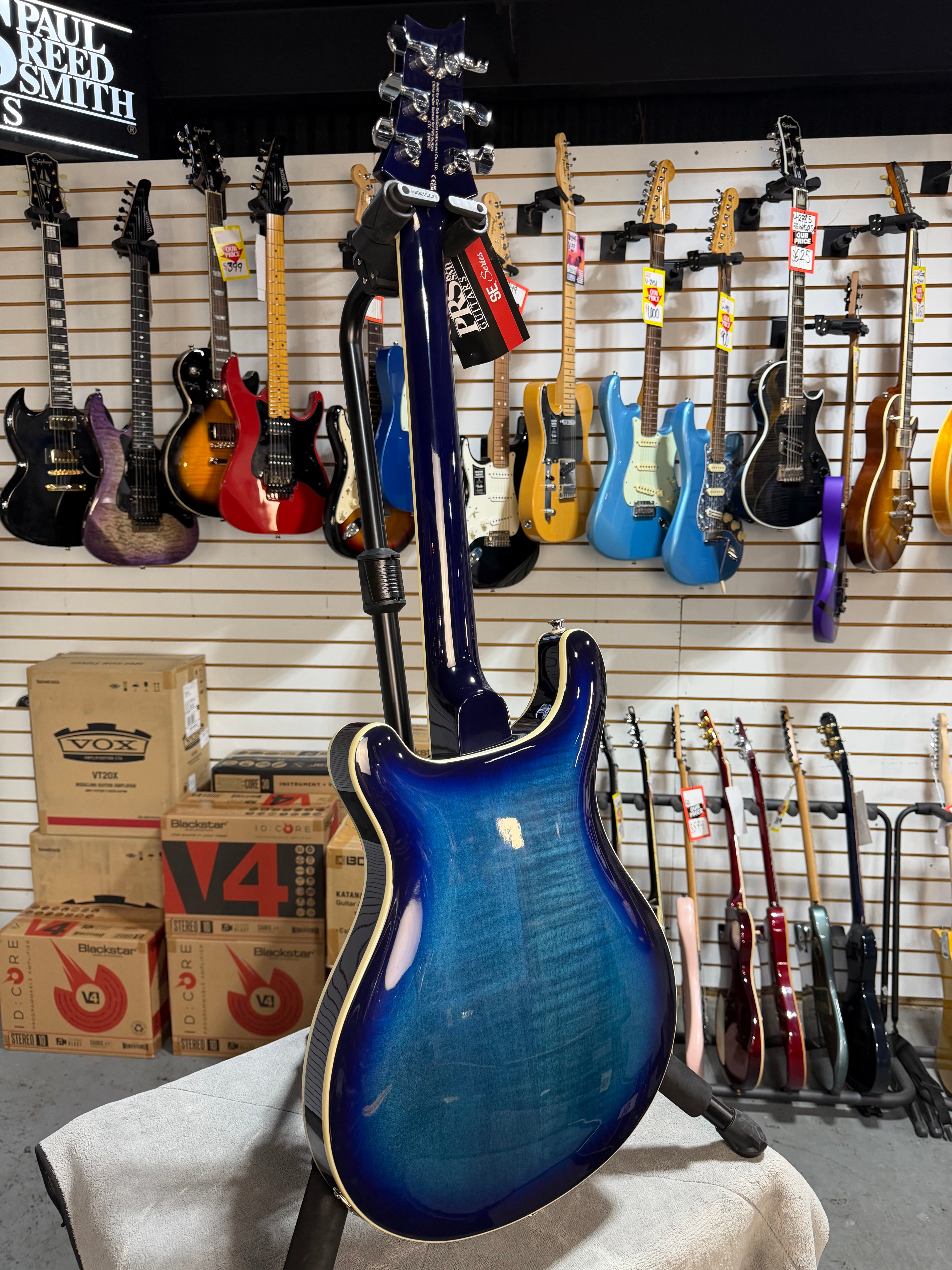 PRS SE Hollowbody II Faded Blue Burst